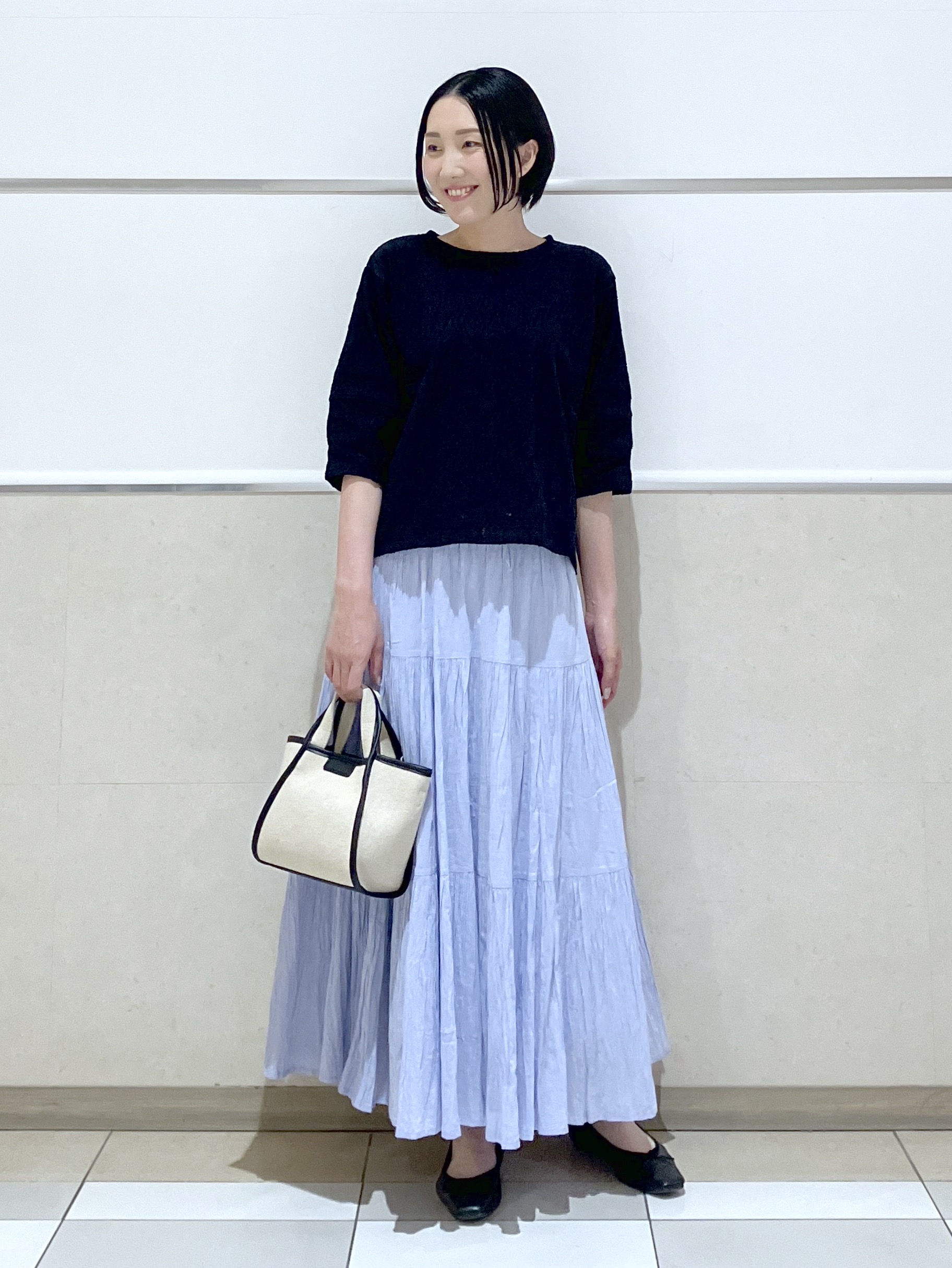 eriko さんの「Dessin｜【洗える】七分袖レースカットソー」を使ったコーディネート