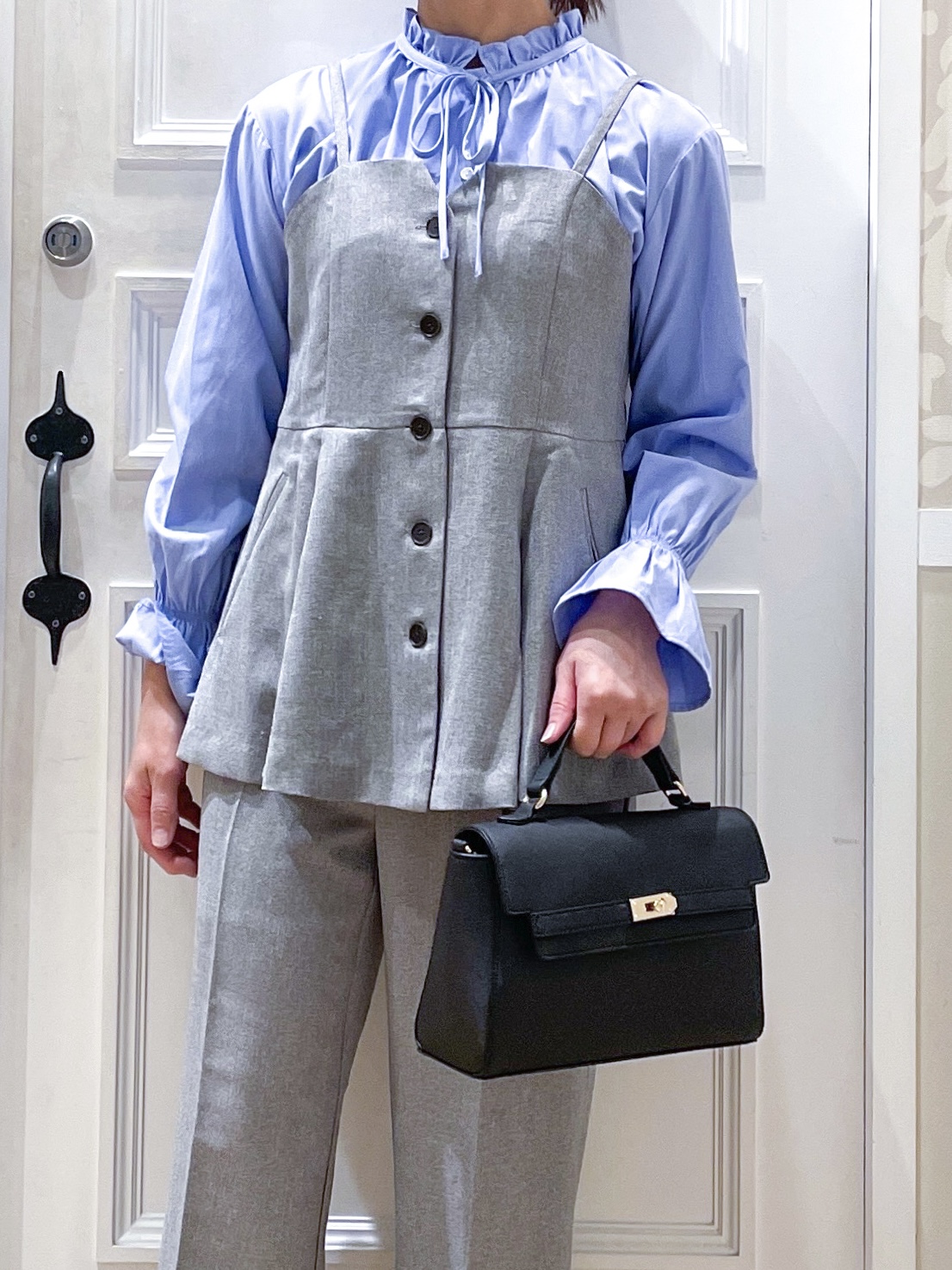 Naoさんの「grove｜【カセット服】リネンライク ペプラムビスチェ」を使ったコーディネート
