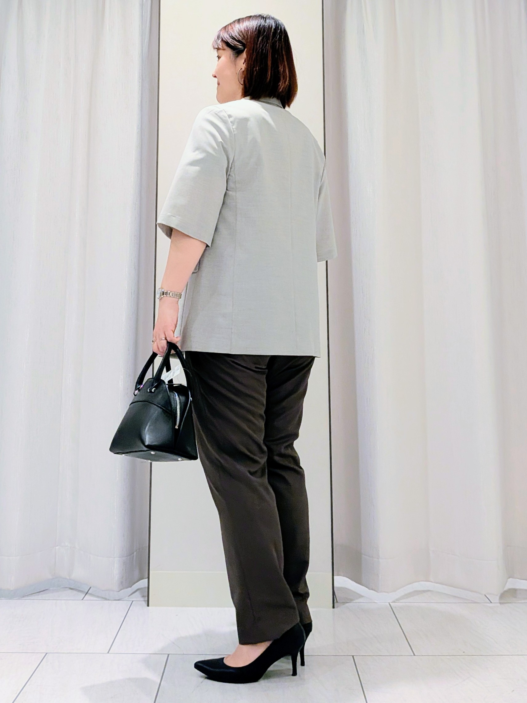 Onumaさんの「UNTITLED｜【シワになりにくい/セットアップ可/接触冷感】ハーフスリーブジャケット」を使ったコーディネート