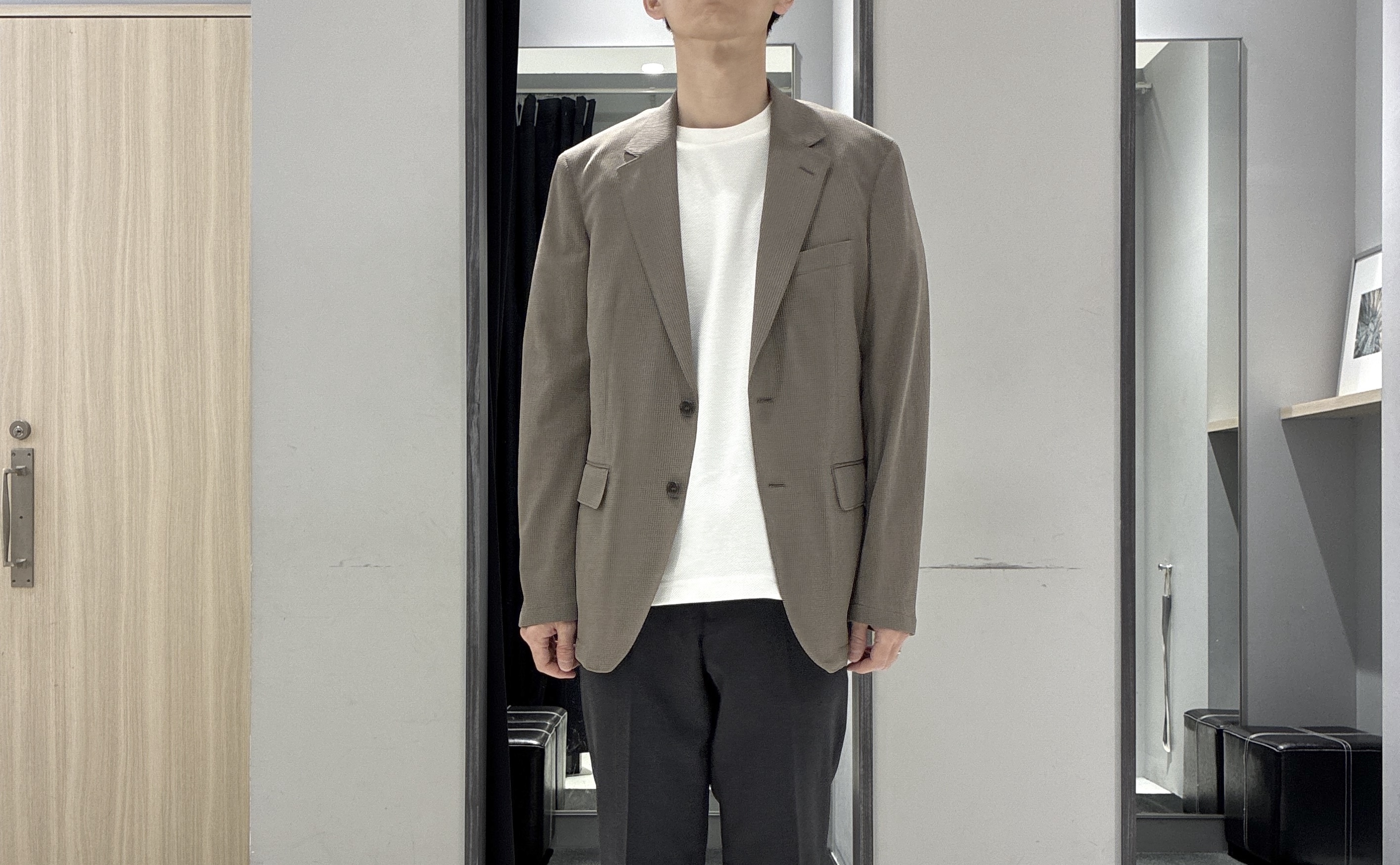わいずみさんの「TAKEO KIKUCHI｜【Begin5月号掲載/通気性】トリコットサッカー ジャケット」を使ったコーディネート