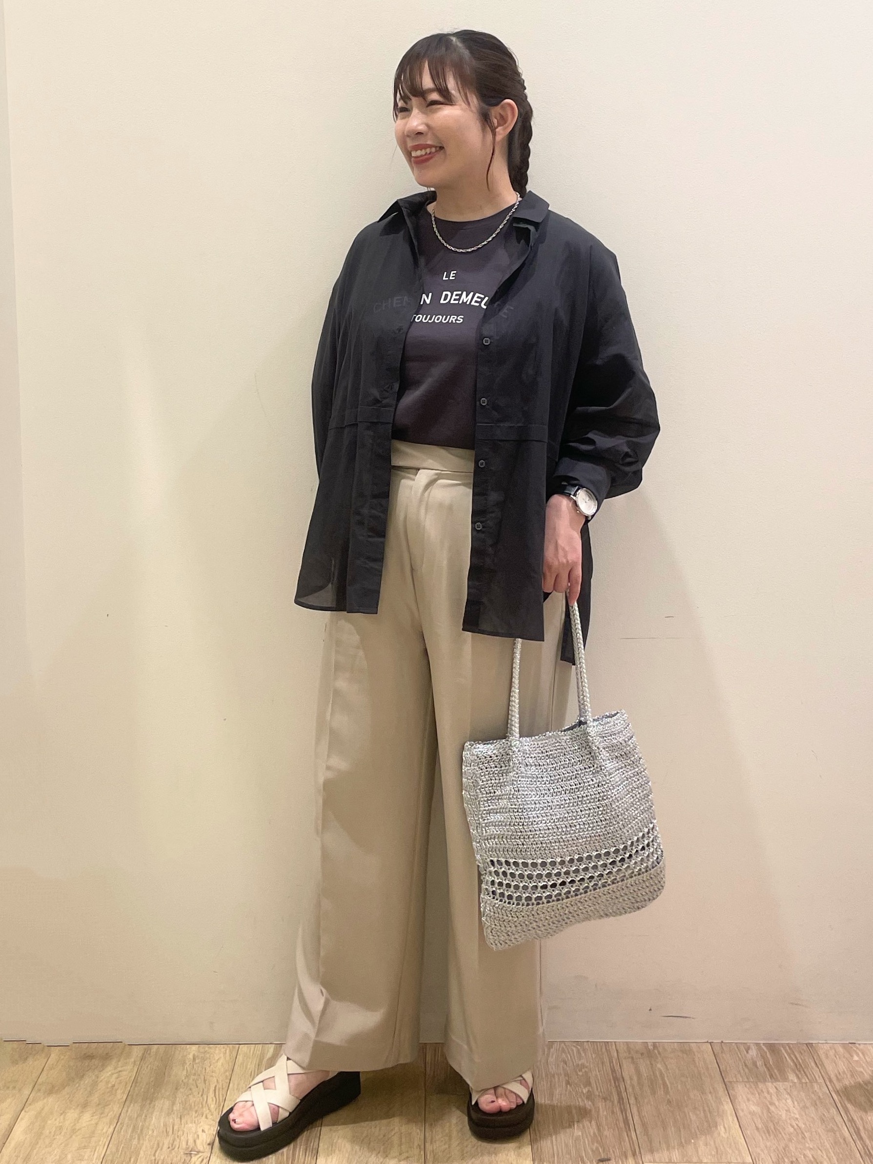 Keiさんの「index｜シアーローンシャツ【洗濯機OK】」を使ったコーディネート
