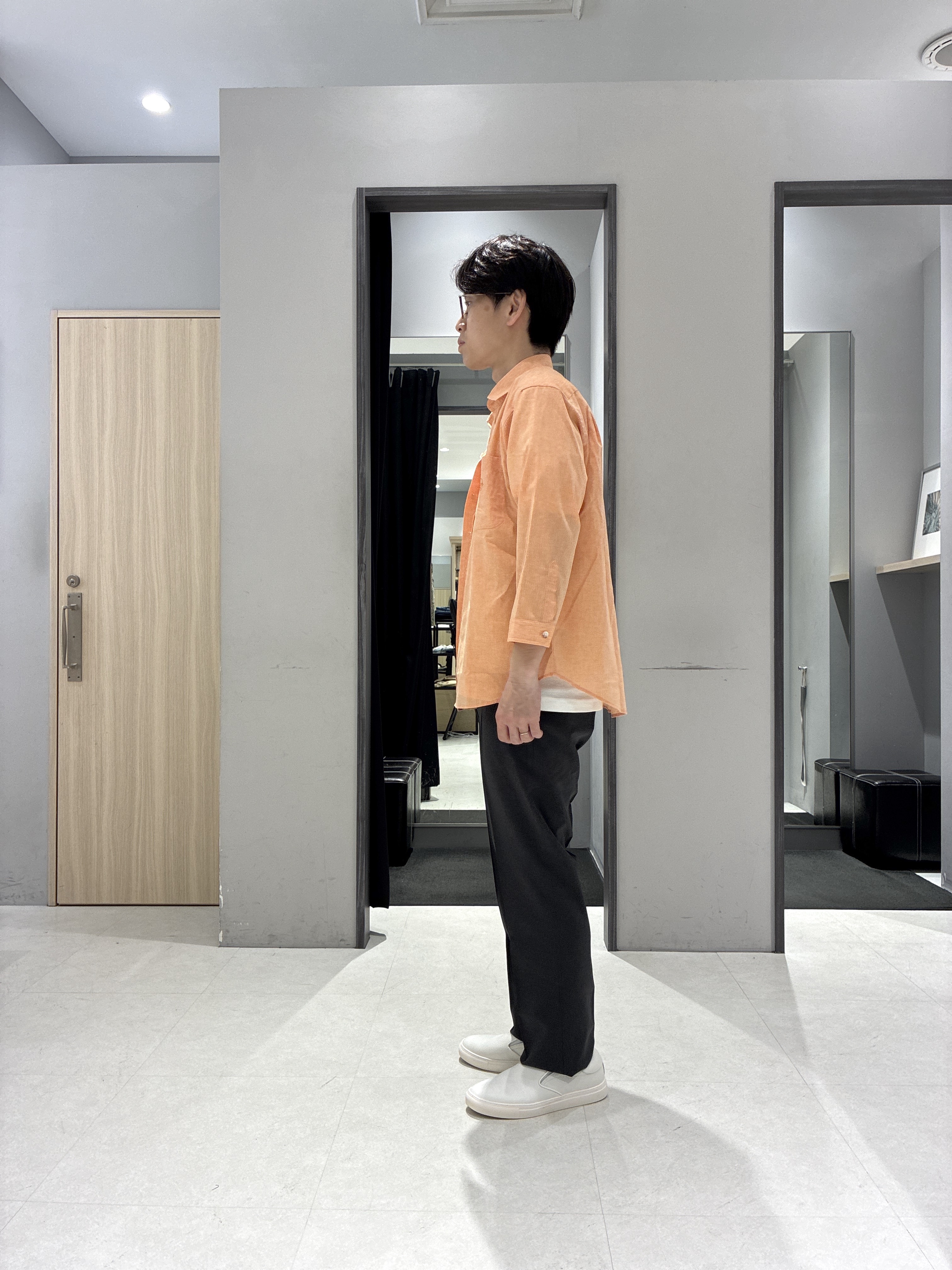 わいずみさんの「TAKEO KIKUCHI｜【接触冷感】ハイブリッド リネン 七分袖シャツ」を使ったコーディネート