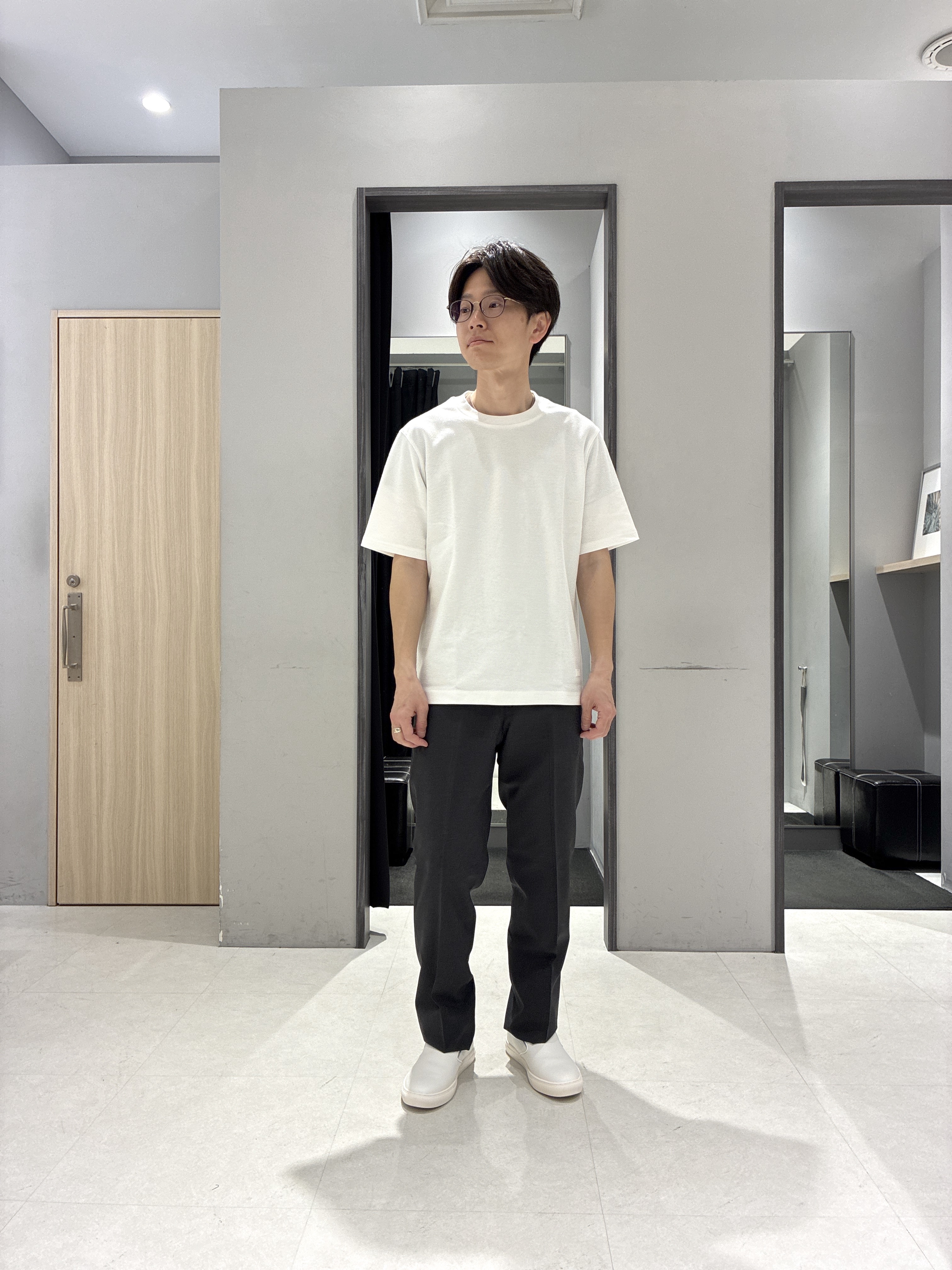 わいずみさんの「TAKEO KIKUCHI｜【接触冷感】ハイブリッド リネン 七分袖シャツ」を使ったコーディネート