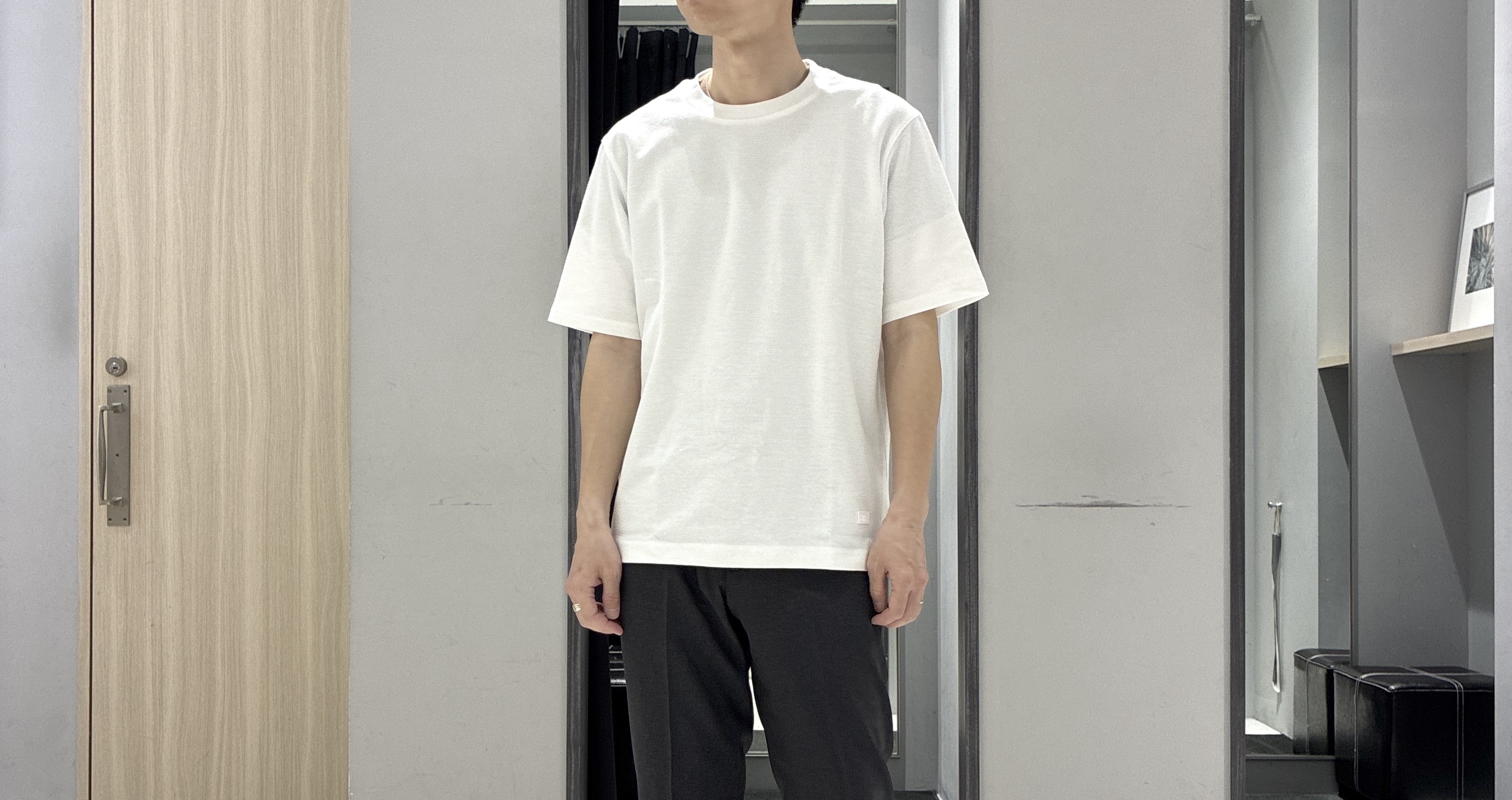 わいずみさんの「TAKEO KIKUCHI｜【接触冷感】ハイブリッド リネン 七分袖シャツ」を使ったコーディネート