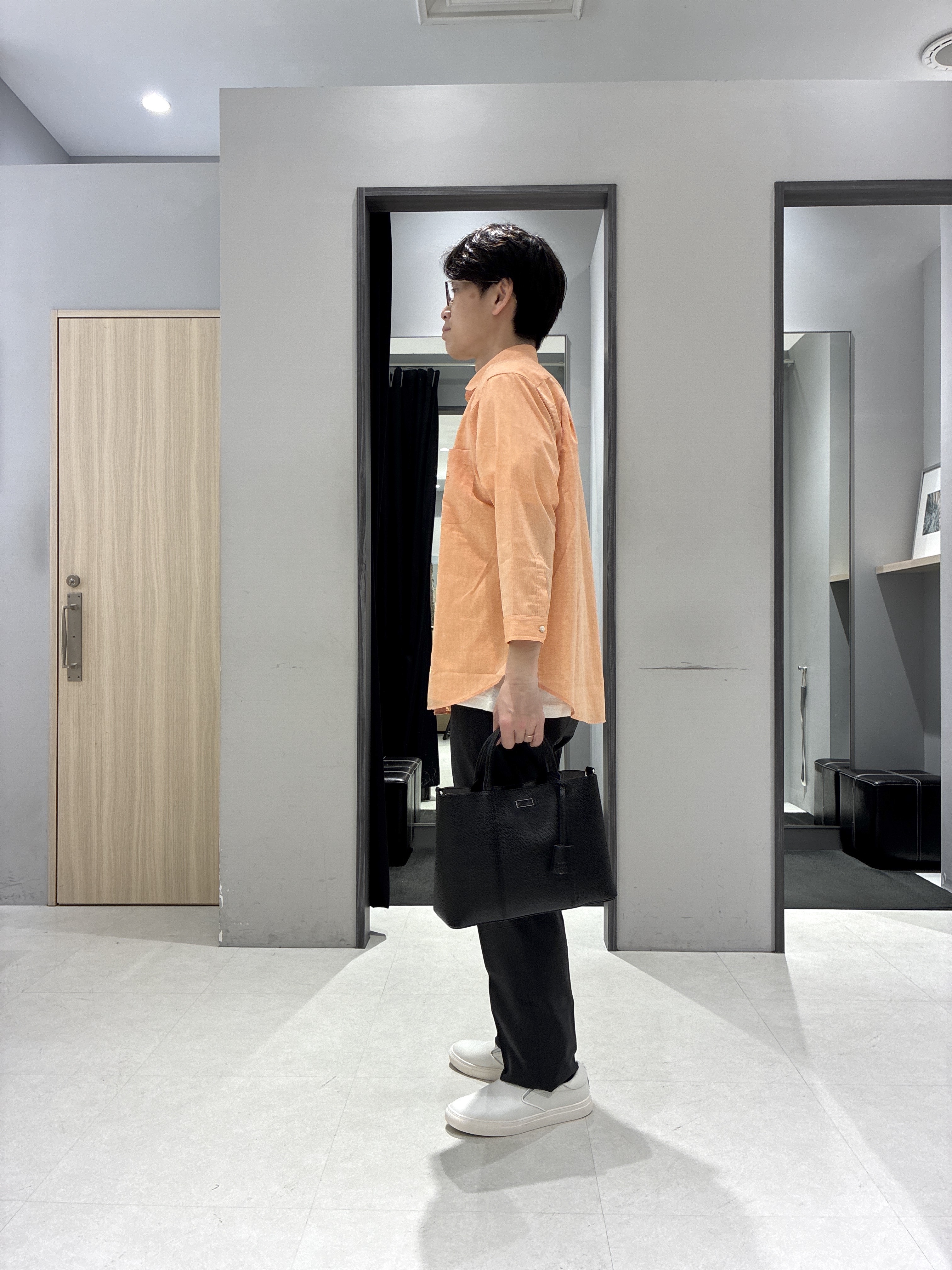 わいずみさんの「TAKEO KIKUCHI｜【接触冷感】ハイブリッド リネン 七分袖シャツ」を使ったコーディネート