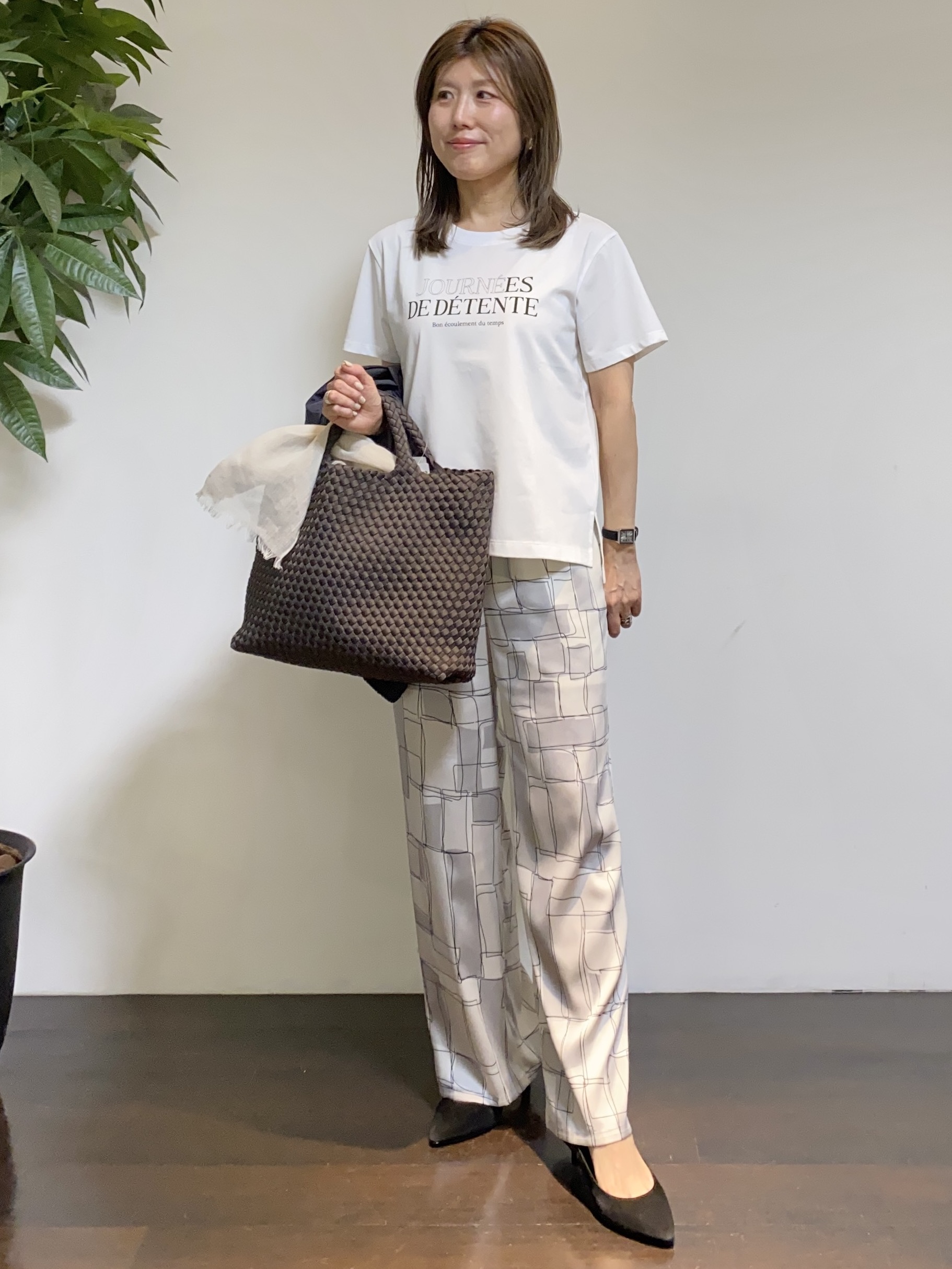 tomoさんの「UNTITLED｜◆【セットアップ可/はっ水】シャイニータイプライターブルゾン」を使ったコーディネート