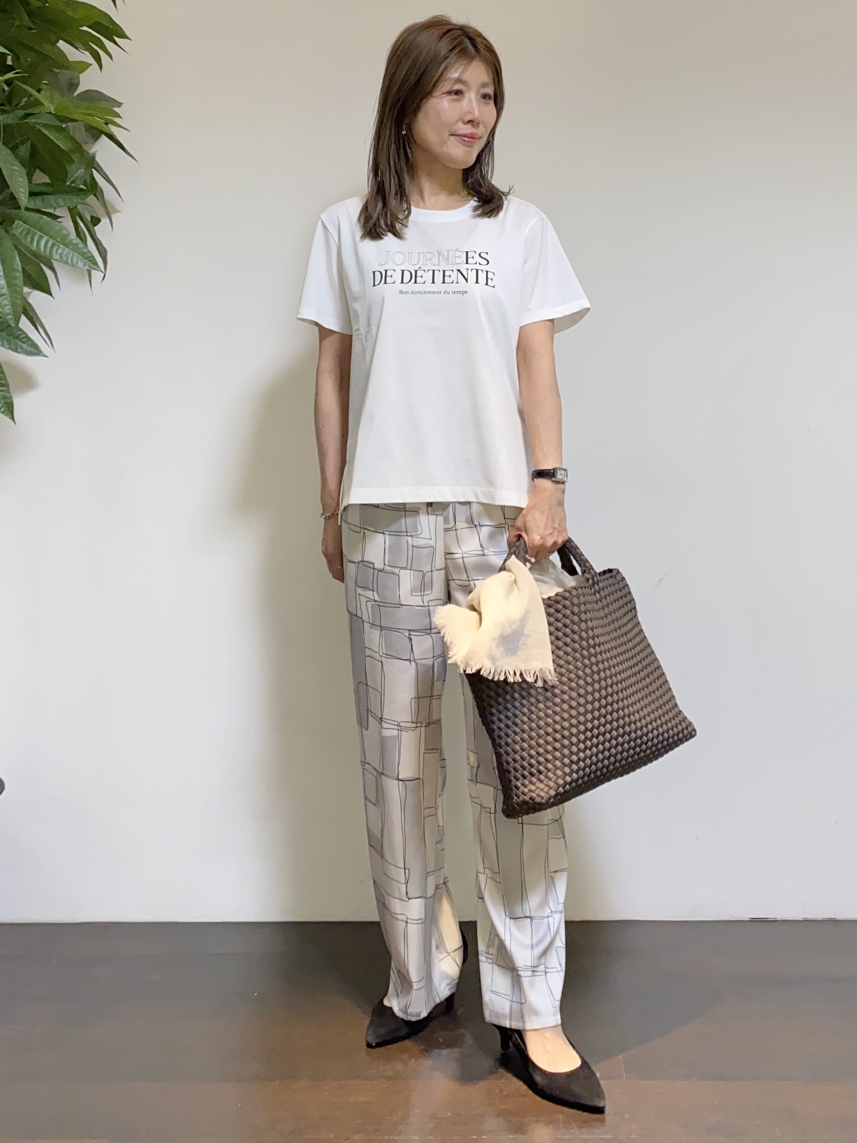 tomoさんの「UNTITLED｜◆【セットアップ可/はっ水】シャイニータイプライターブルゾン」を使ったコーディネート