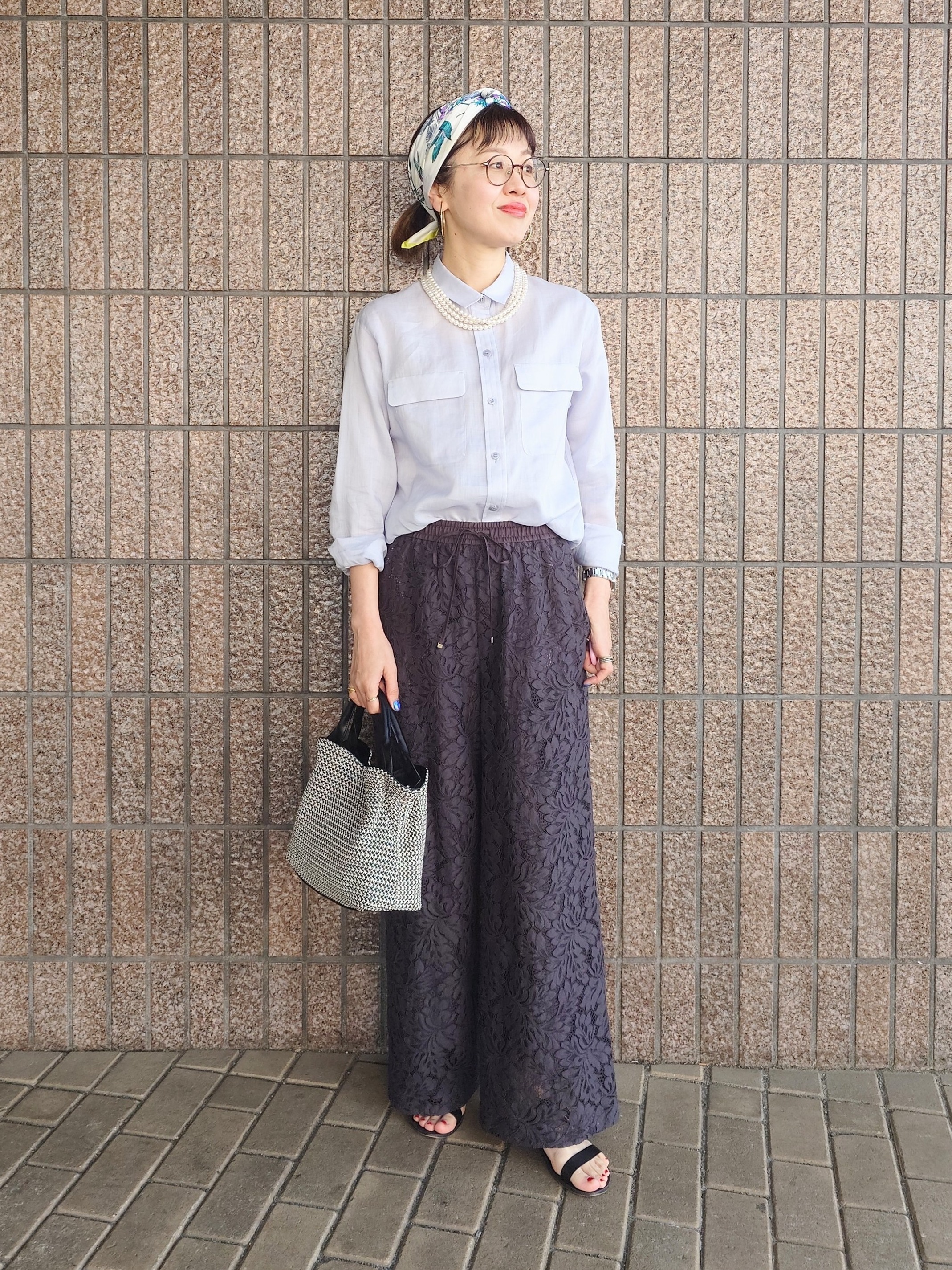 MUTSUKOさんの「UNTITLED｜【接触冷感】ドライタッチシャツ」を使ったコーディネート