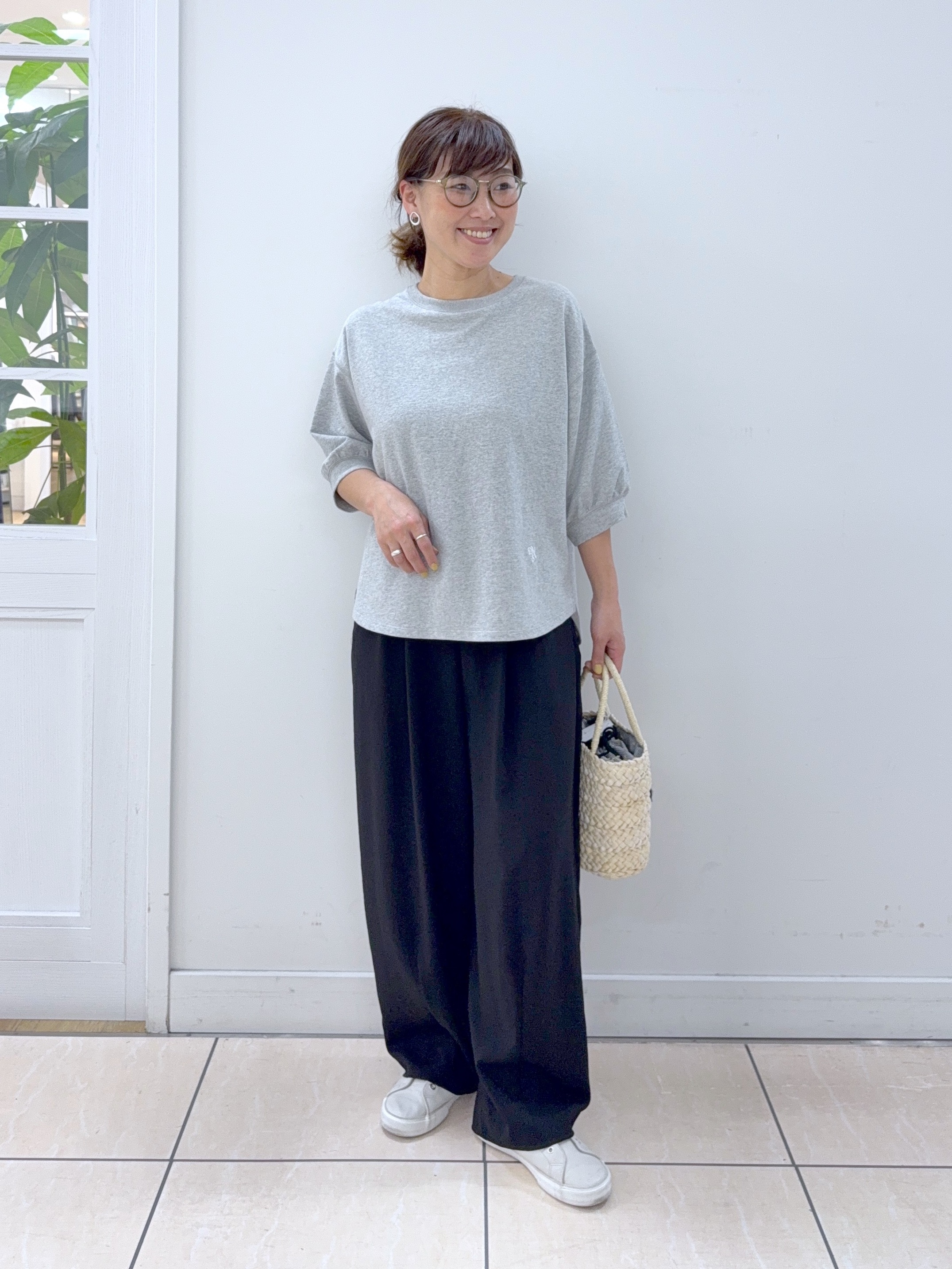 Osawaさんの「Dessin｜【360度可愛い】バックヘンリーカットソー5分袖」を使ったコーディネート