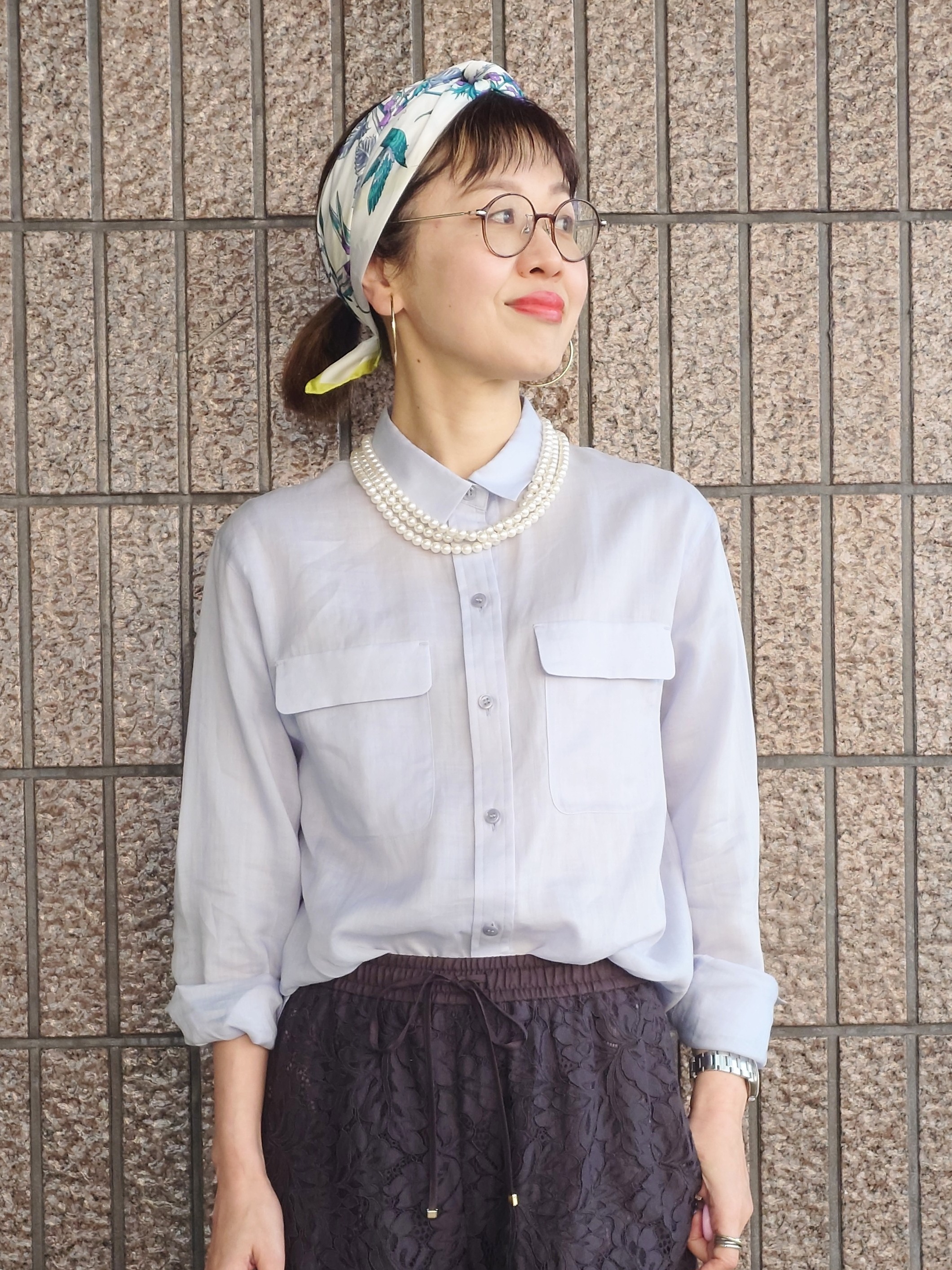 MUTSUKOさんの「UNTITLED｜【接触冷感】ドライタッチシャツ」を使ったコーディネート
