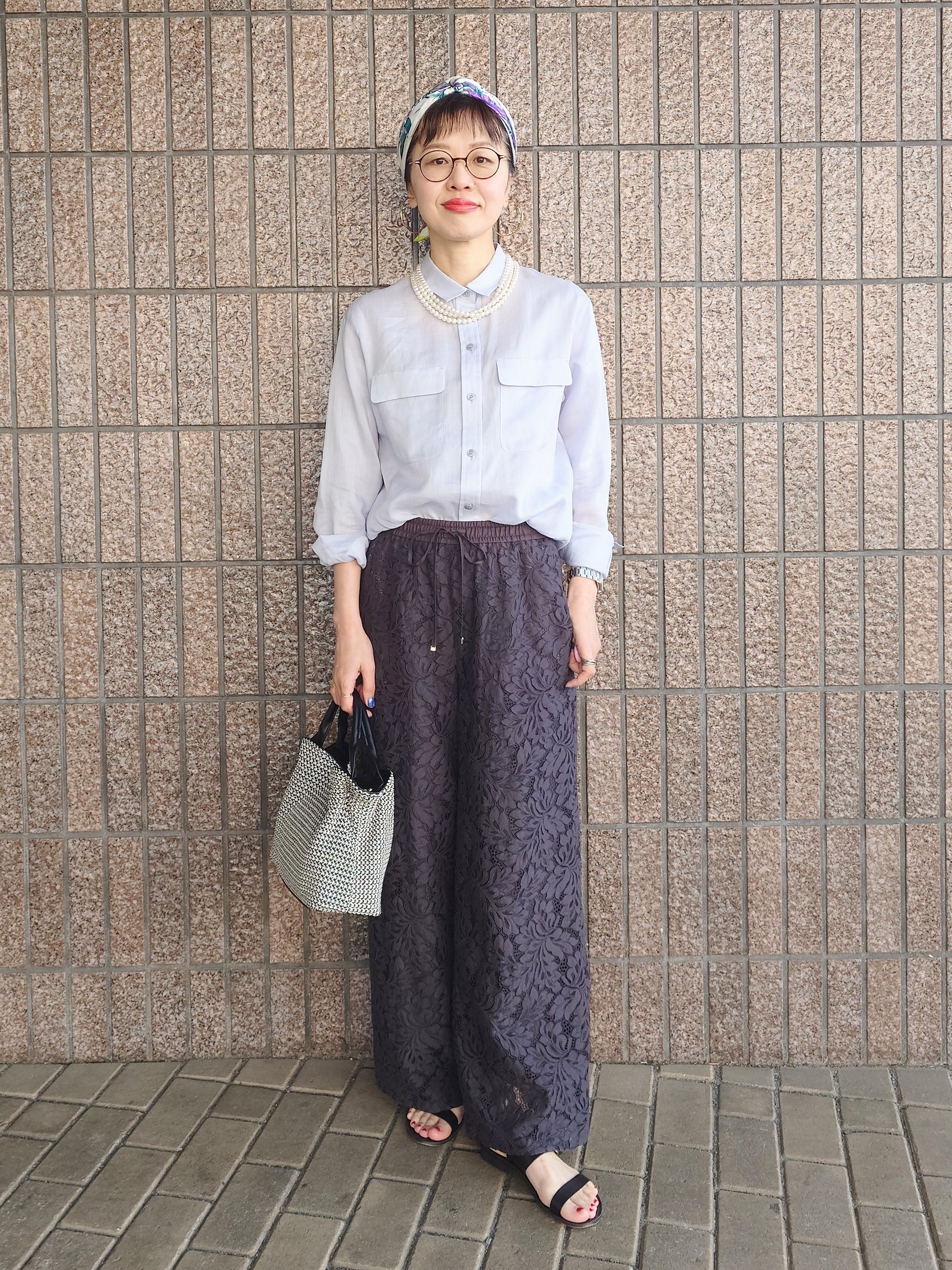 MUTSUKOさんの「UNTITLED｜【接触冷感】ドライタッチシャツ」を使ったコーディネート