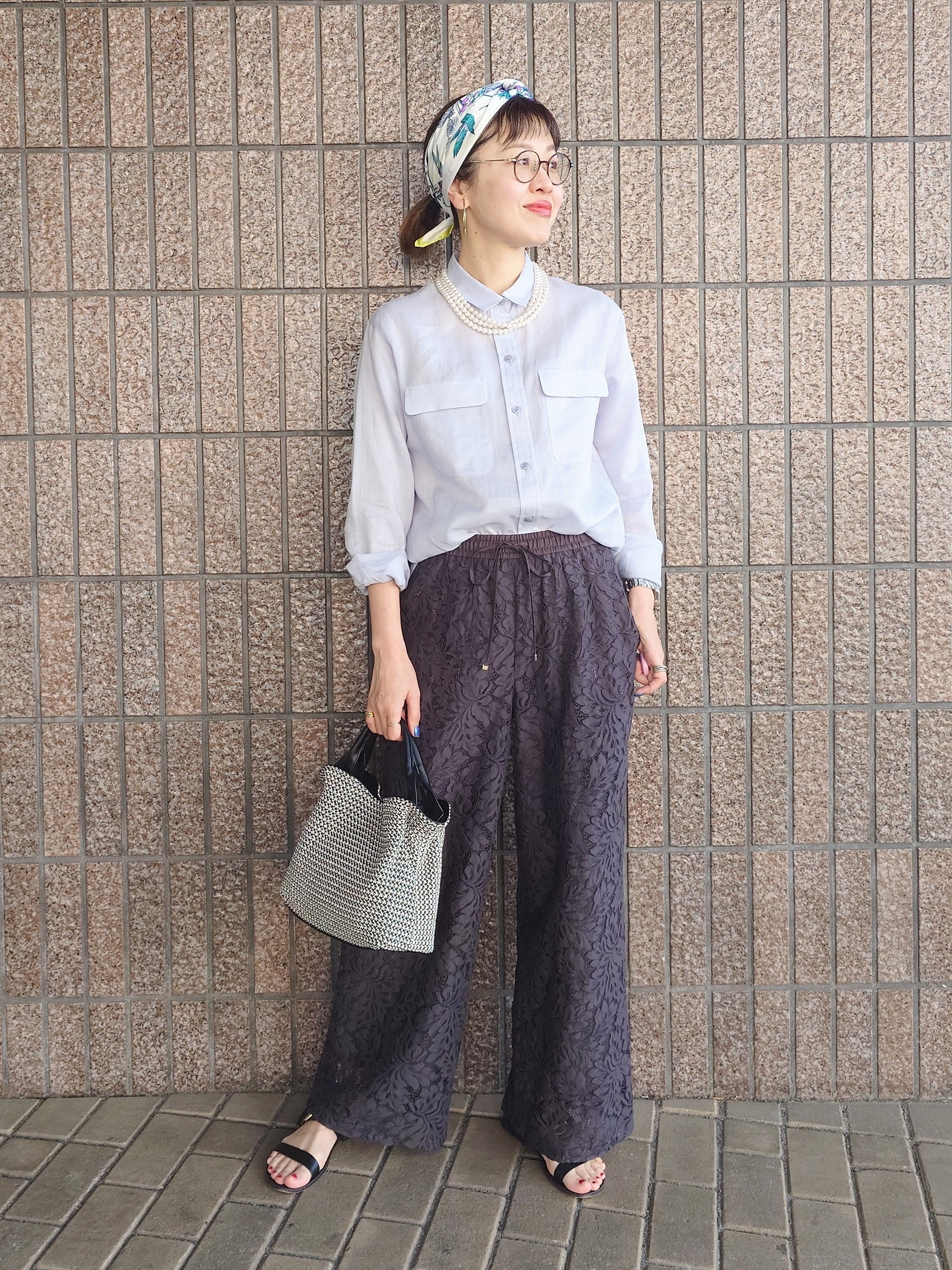 MUTSUKOさんの「UNTITLED｜【接触冷感】ドライタッチシャツ」を使ったコーディネート