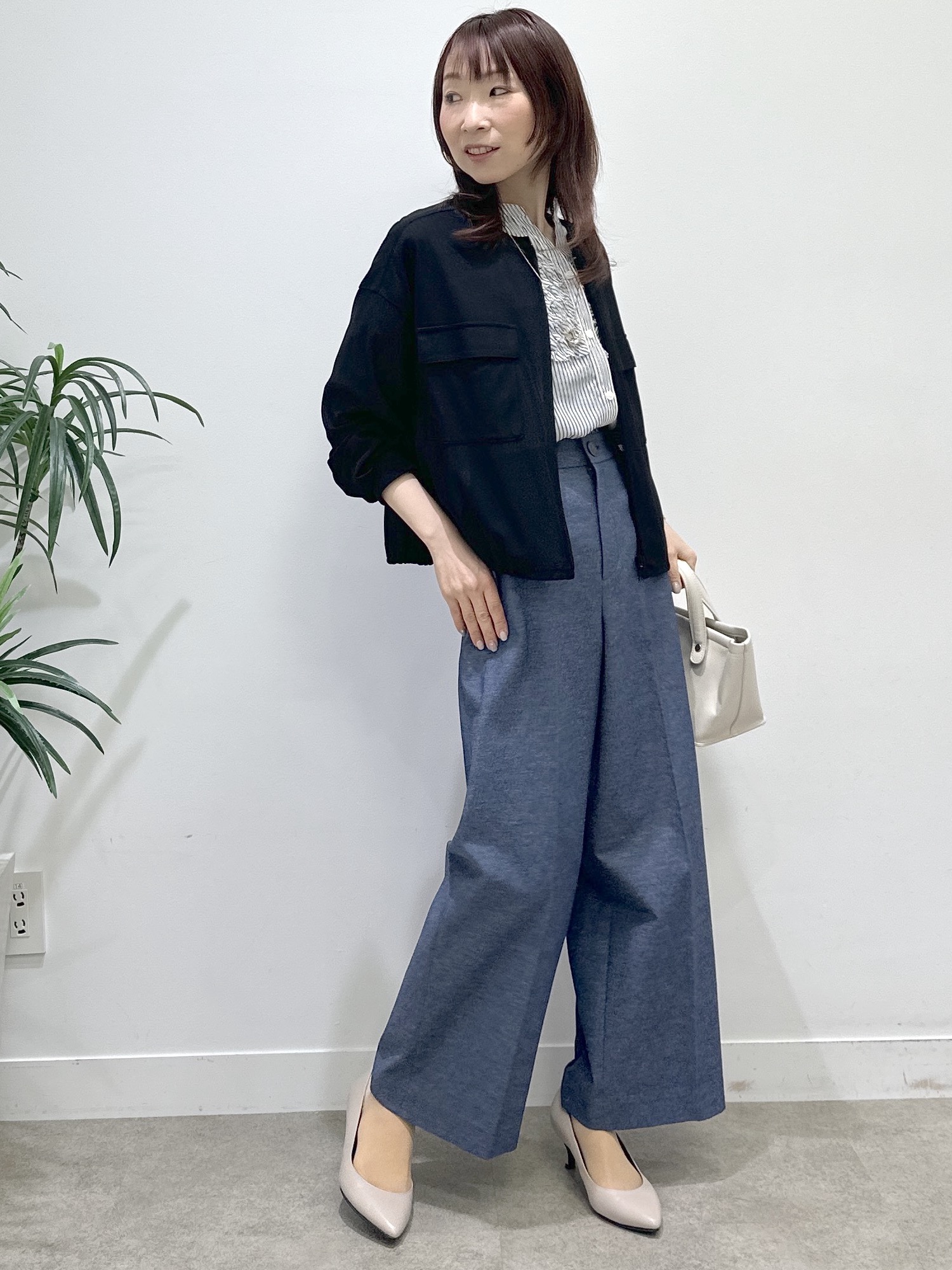 Miwaさんの「UNTITLED｜◆【古畑星夏さん着用/洗える】シアーブルゾン」を使ったコーディネート