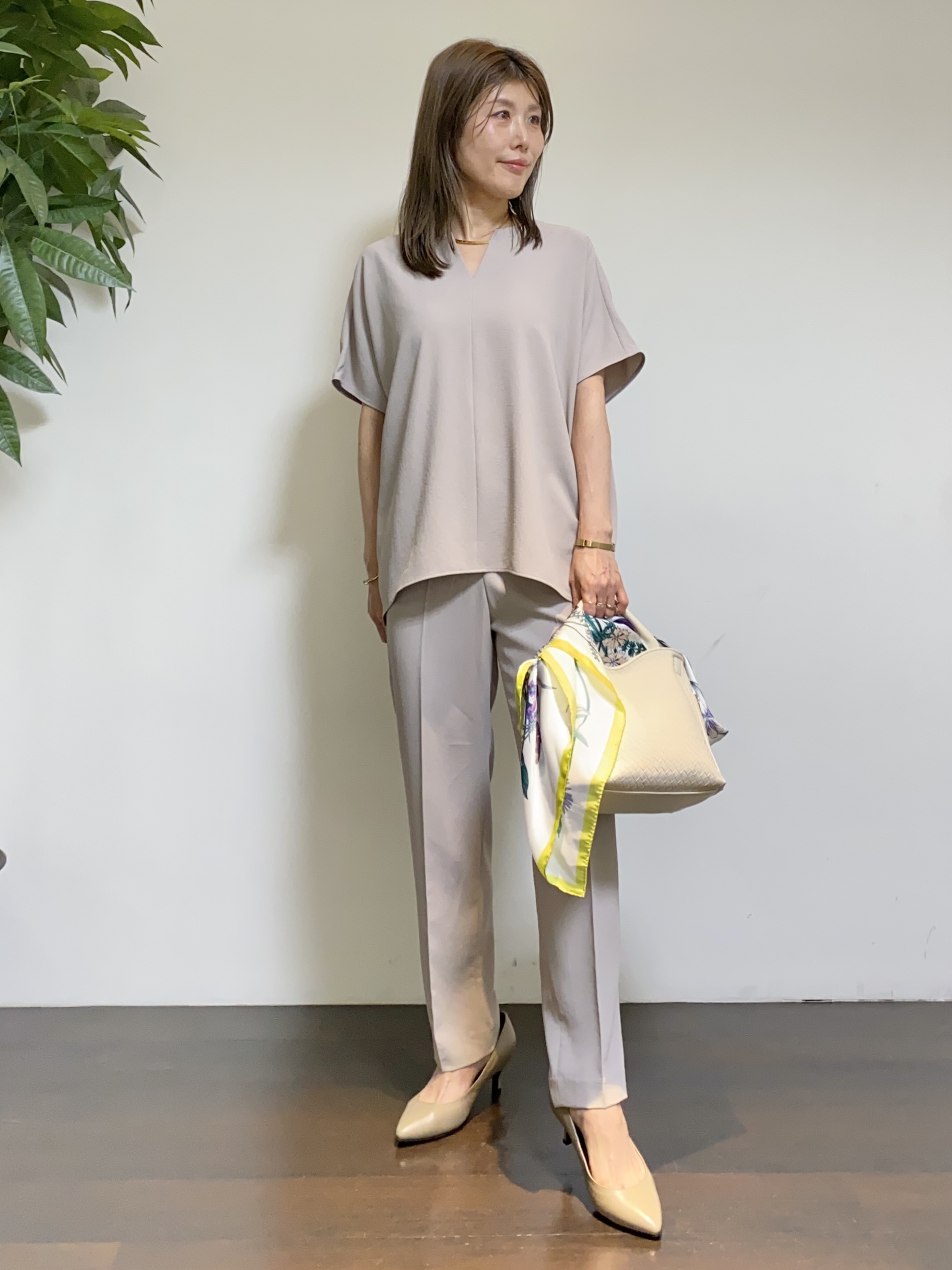 tomoさんの「UNTITLED｜【接触冷感/UVカット/遮熱機能】フライスジャージカーディガン」を使ったコーディネート