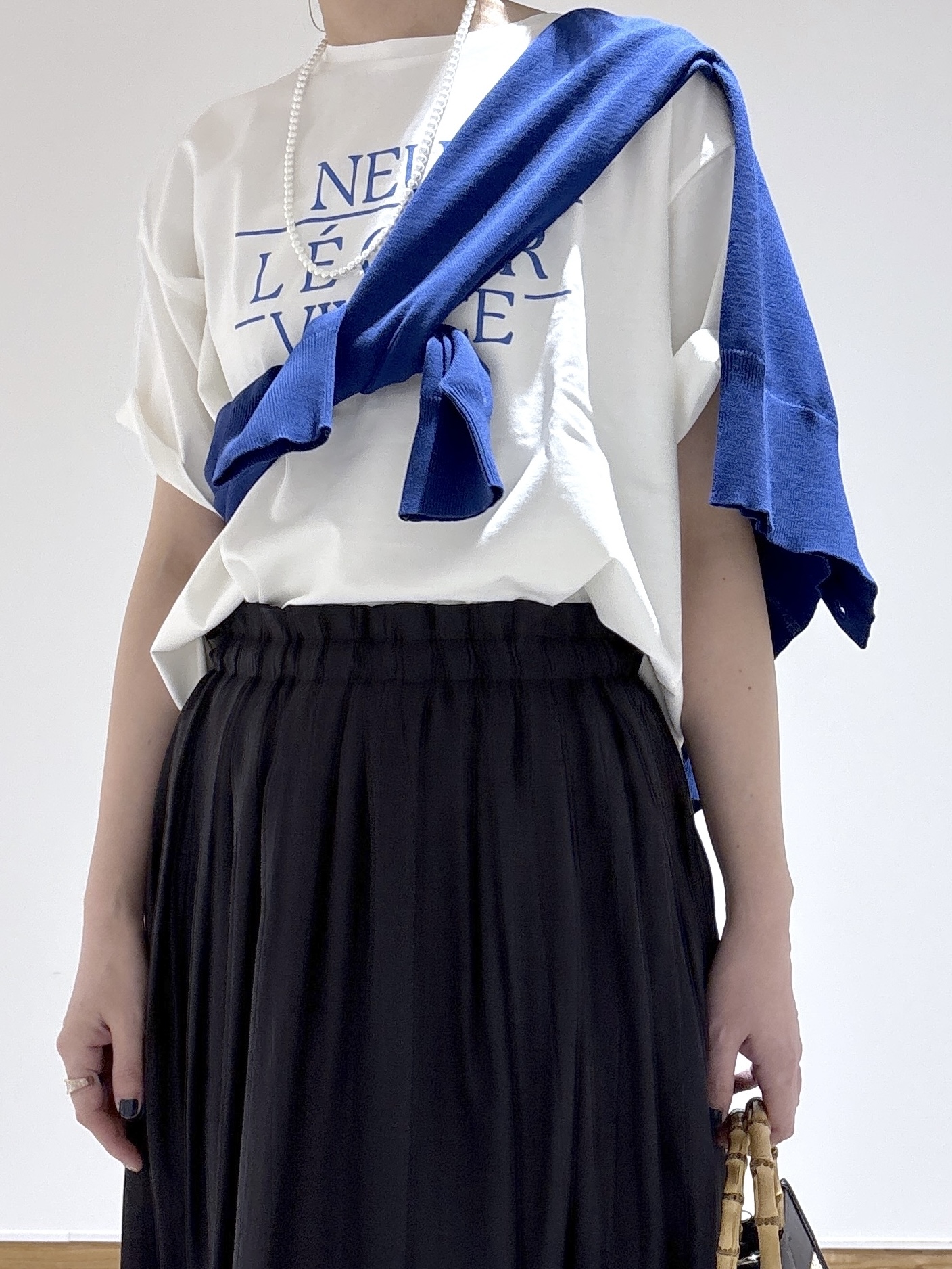 はなさんの「OPAQUE.CLIP｜ロゴプリントアソートTシャツ【洗濯機OK】」を使ったコーディネート