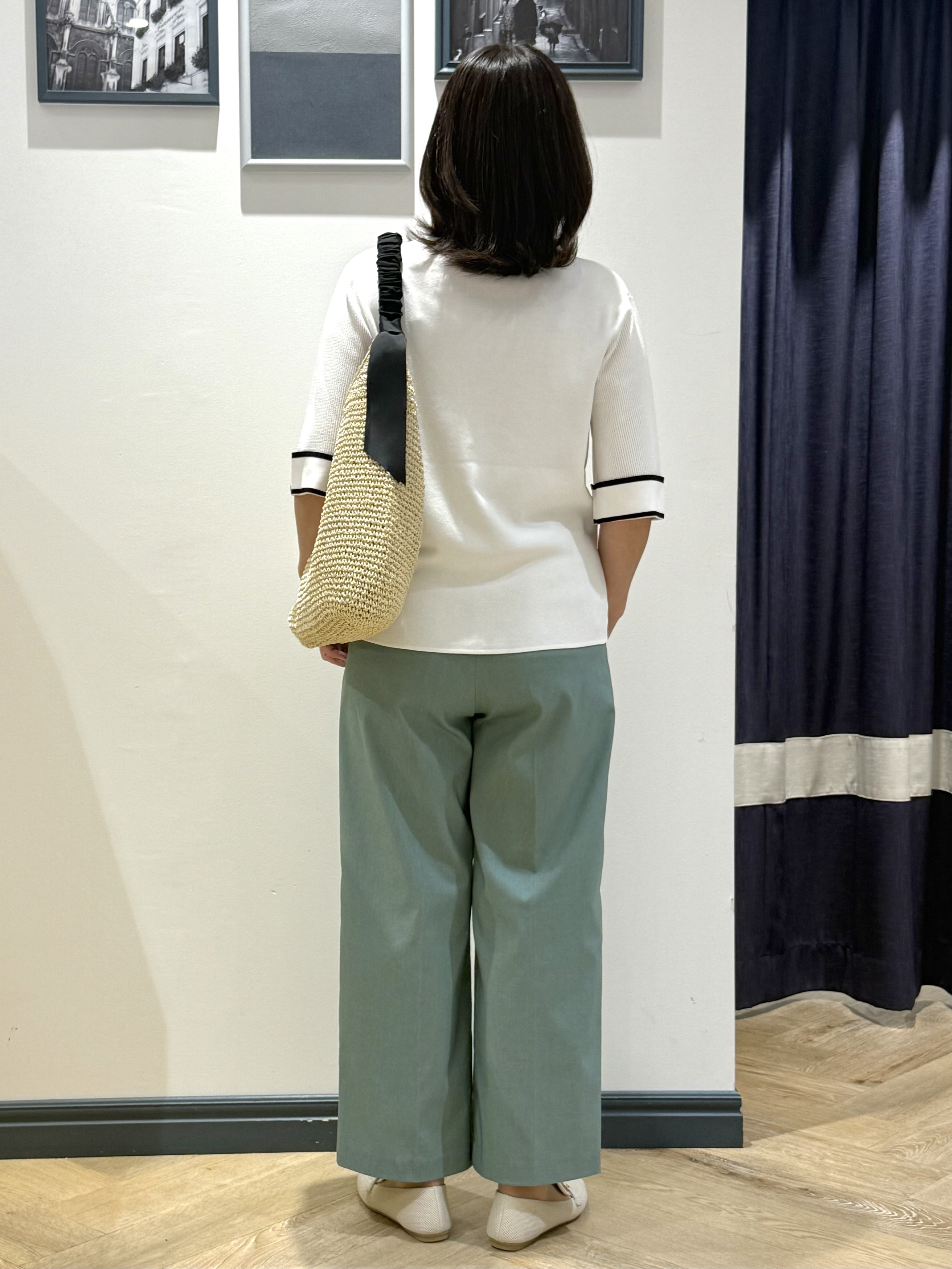 Lilyさんの「grove｜新色追加！【シリーズ累計36万枚/名品ニット】やわらかドライタッチ 袖メッシュ編みニット」を使ったコーディネート