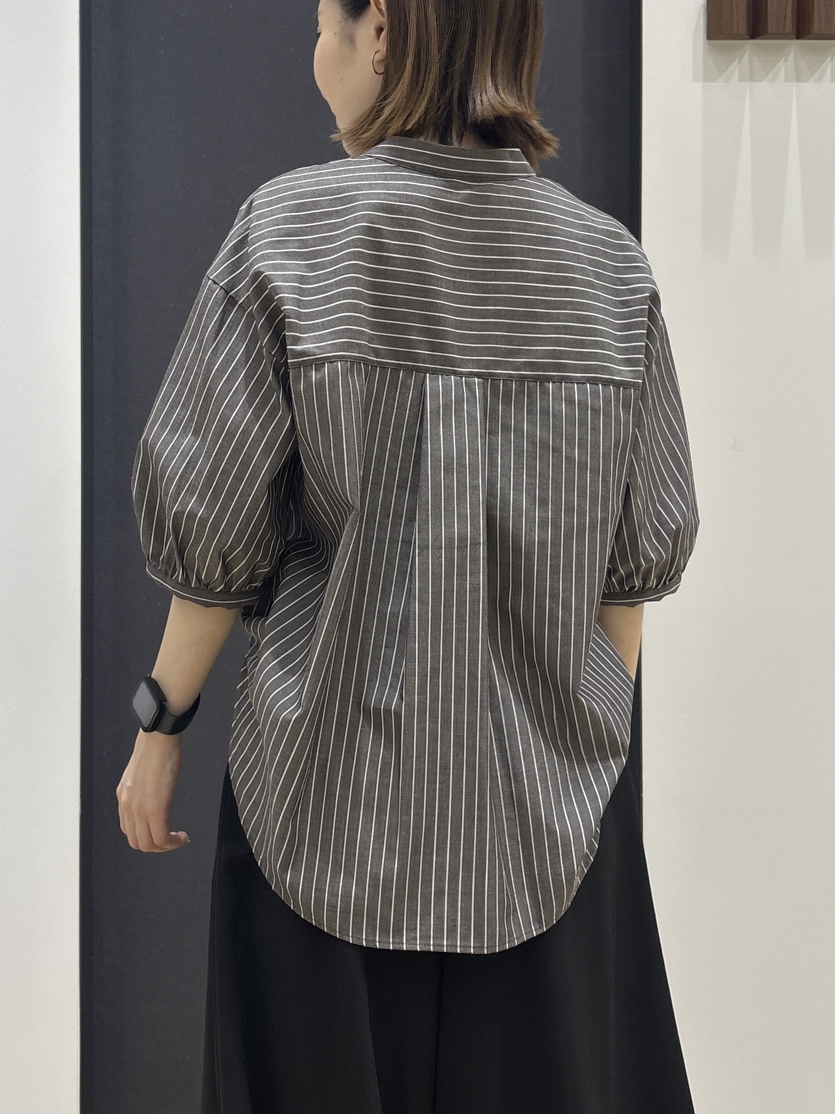 risaさんの「Dessin｜【着映え/洗える】フロントフリル五分袖ブラウス」を使ったコーディネート