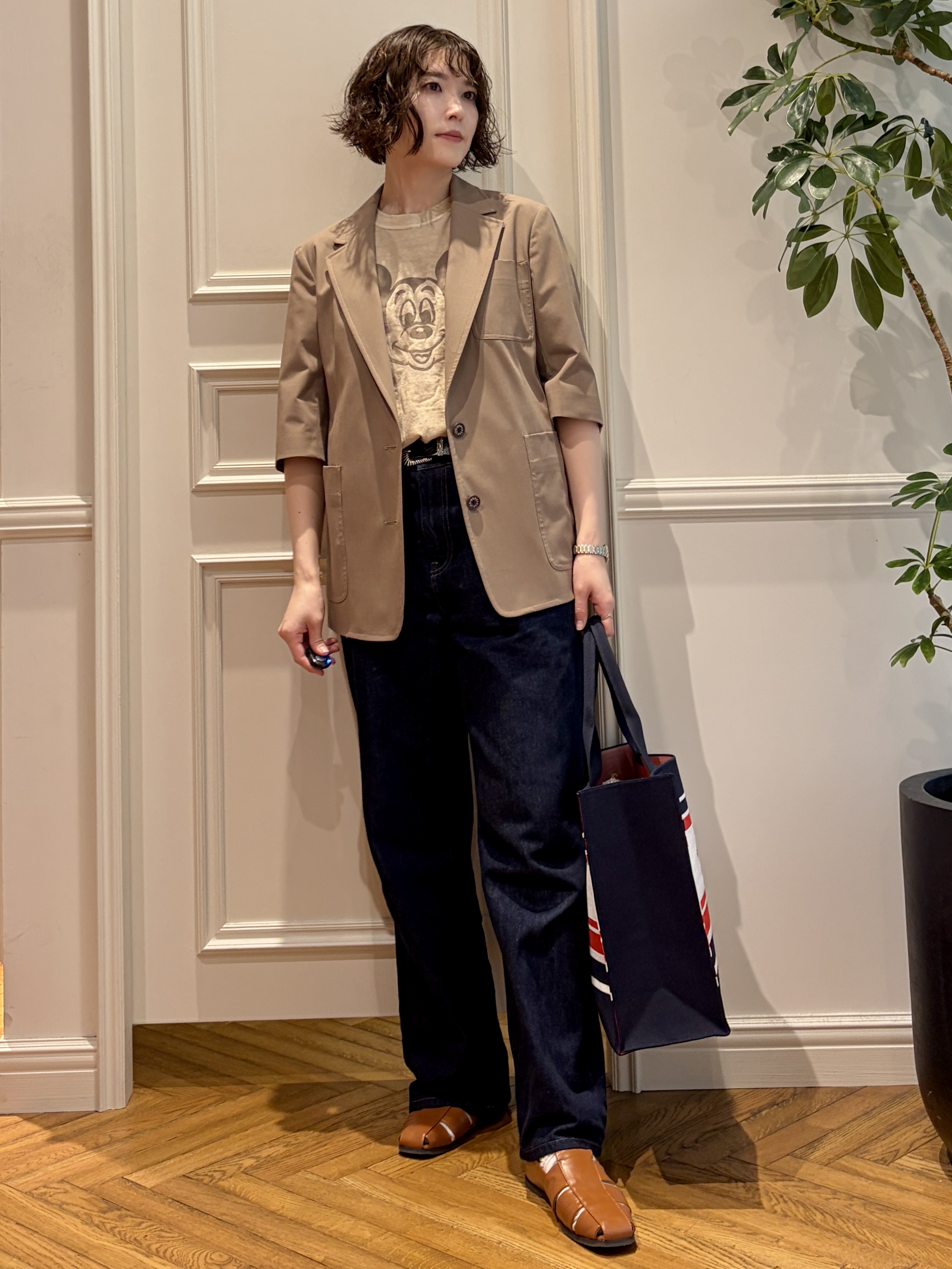 nakaoさんの「DRESSTERIOR｜【接触冷感/セットアップ可】 2WAYストレッチスリークオータージャケット」を使ったコーディネート