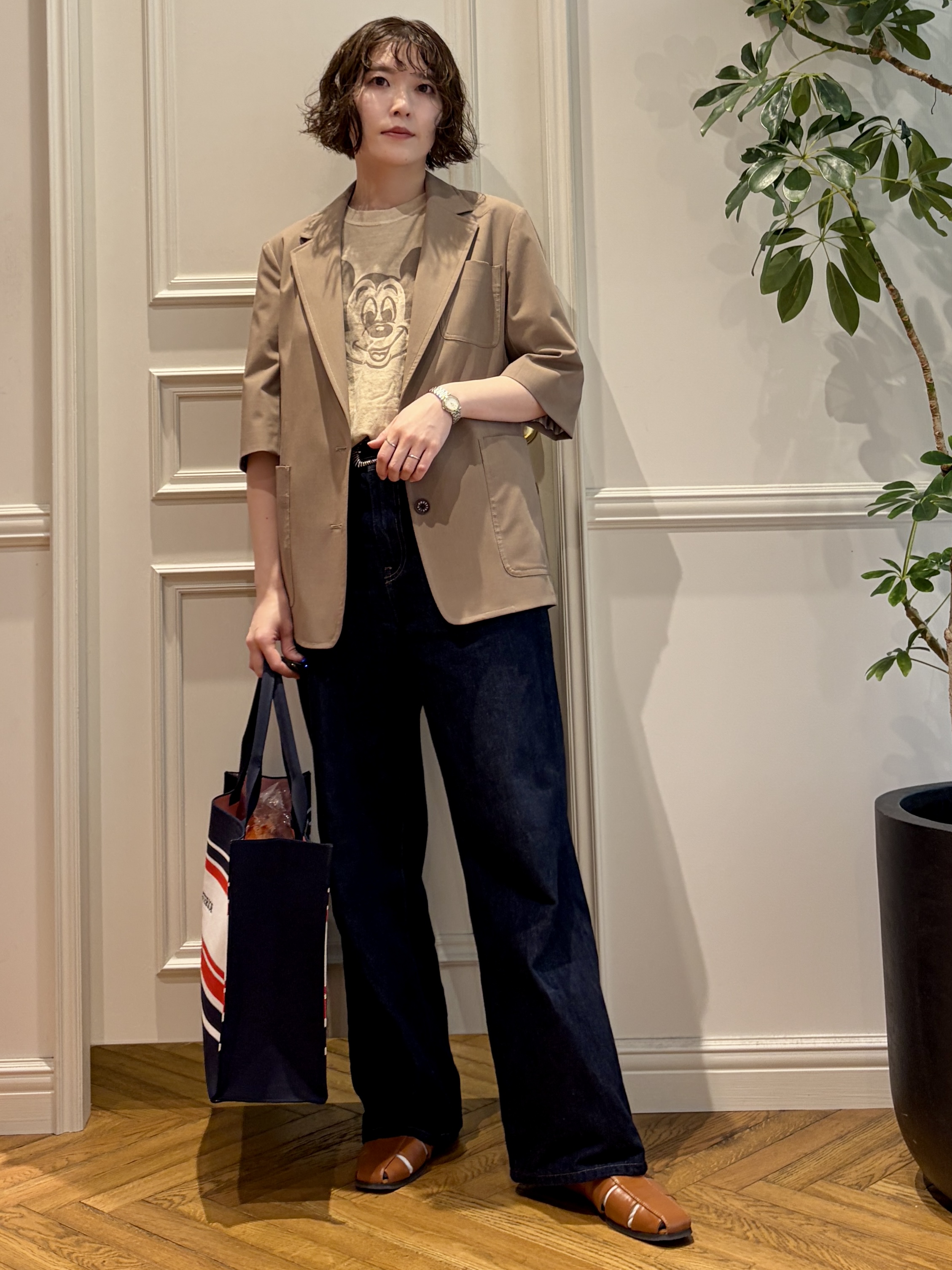 nakaoさんの「DRESSTERIOR｜【接触冷感/セットアップ可】 2WAYストレッチスリークオータージャケット」を使ったコーディネート