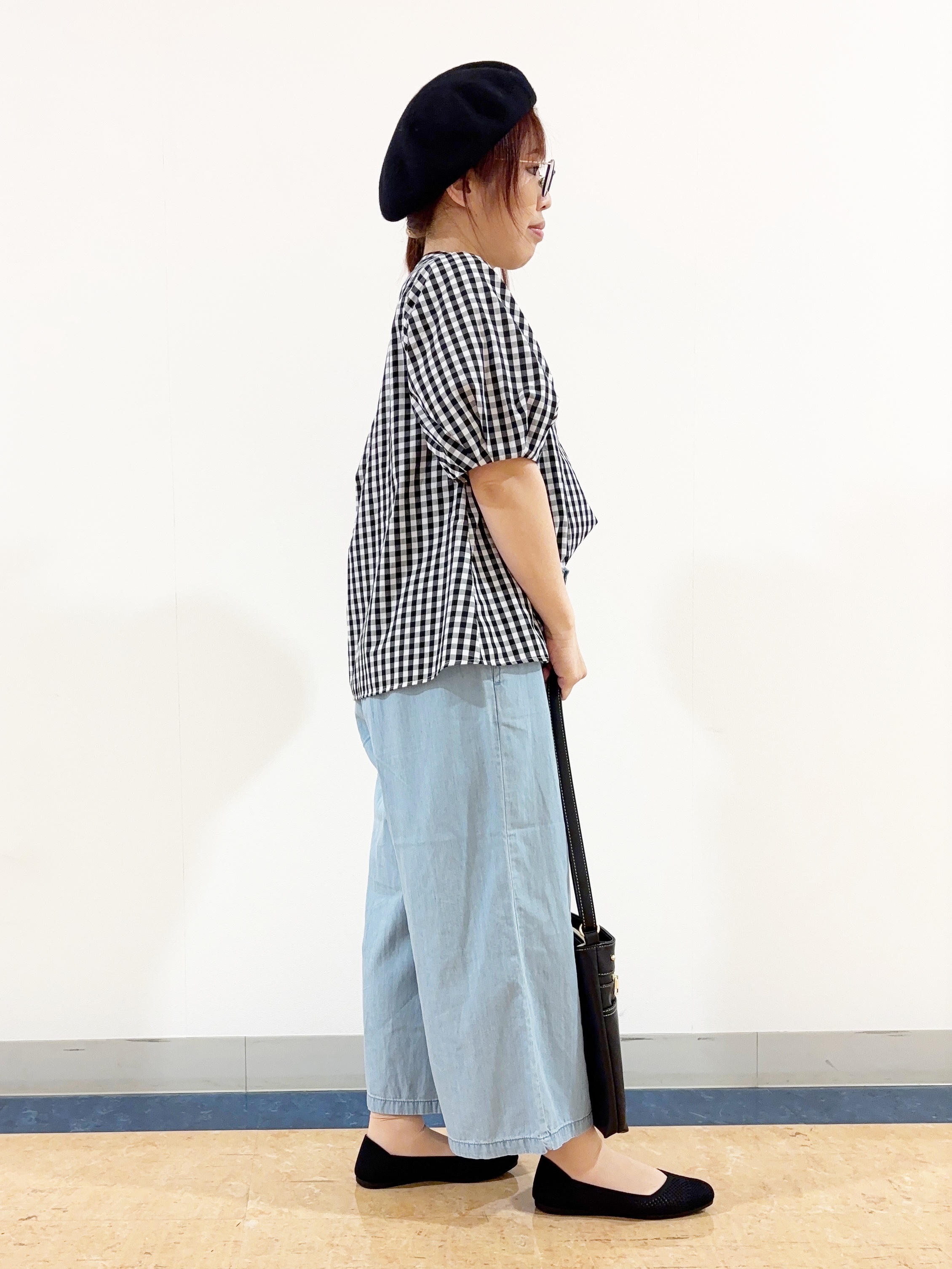 tukiさんの「SHOO･LA･RUE｜【高レビュー/洗濯後しわになりにくい/インせず着られる】自然に体型カバー 麻調ペプラムブラウス」を使ったコーディネート