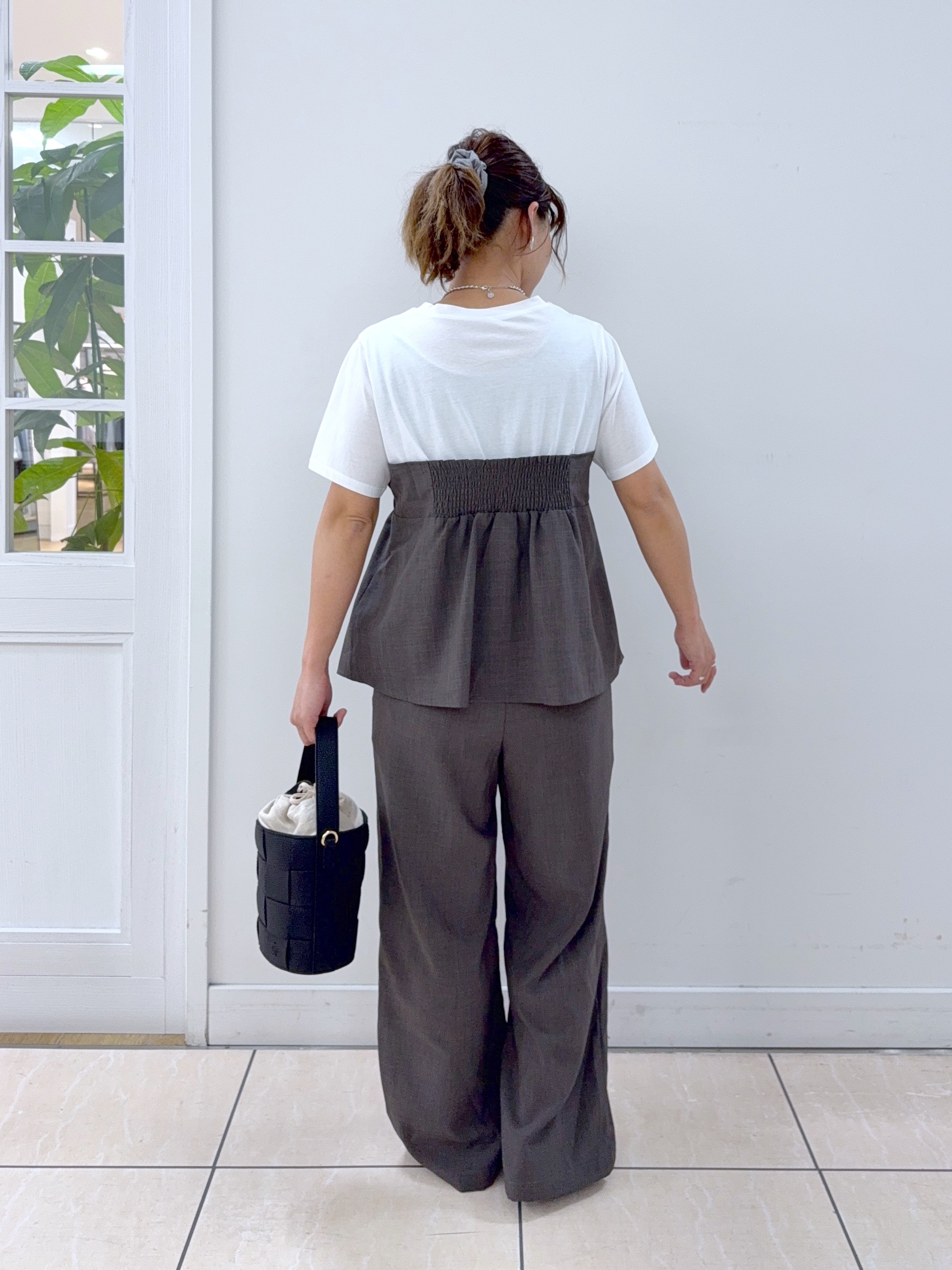 Osawaさんの「Dessin｜【セットアップ可/UVカット/洗える】ビスチェドッキングTシャツ」を使ったコーディネート