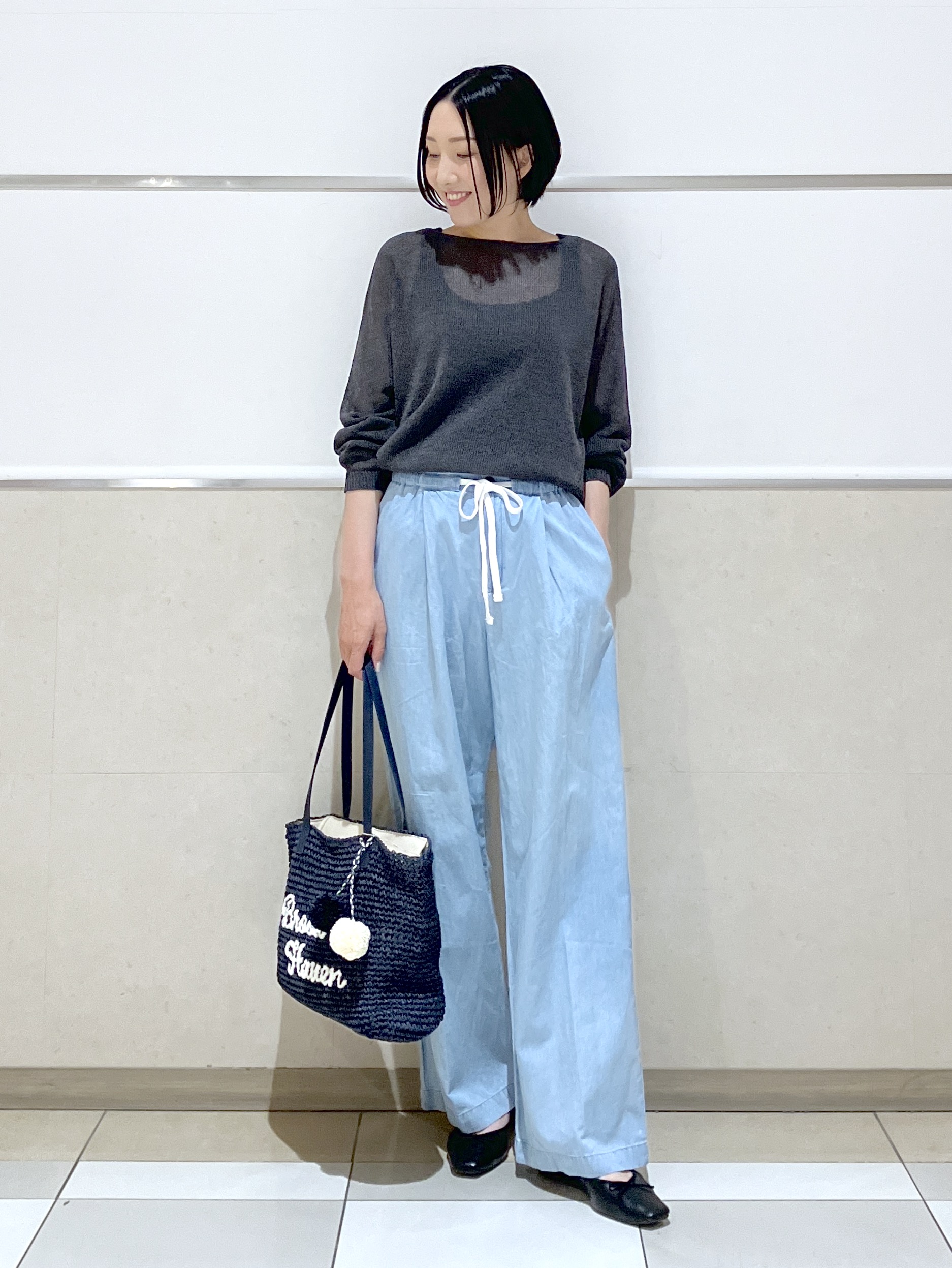 eriko さんの「Dessin｜【洗える】透かし編みデザインニット」を使ったコーディネート