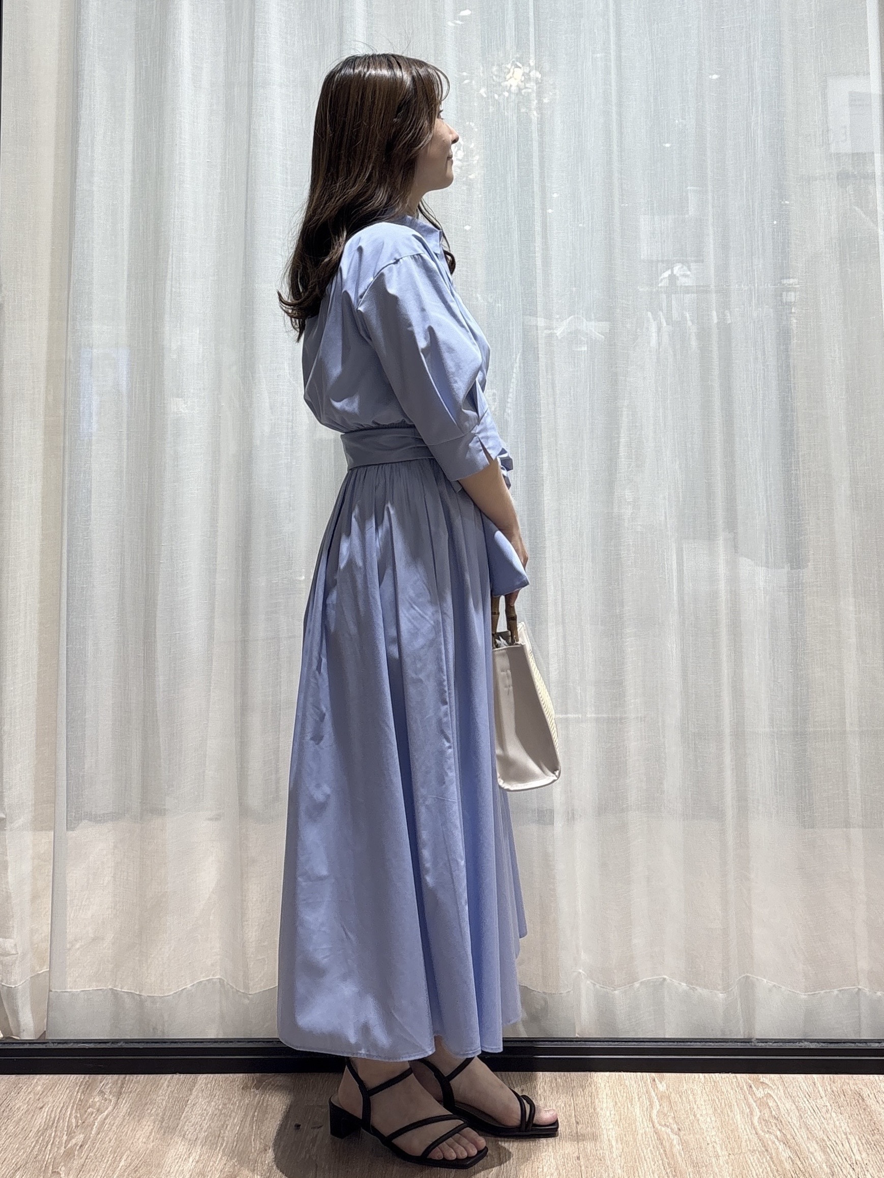 かなさんの「OPAQUE.CLIP｜リボンベルト付きシャツワンピース【洗濯機OK／防シワ加工】」を使ったコーディネート