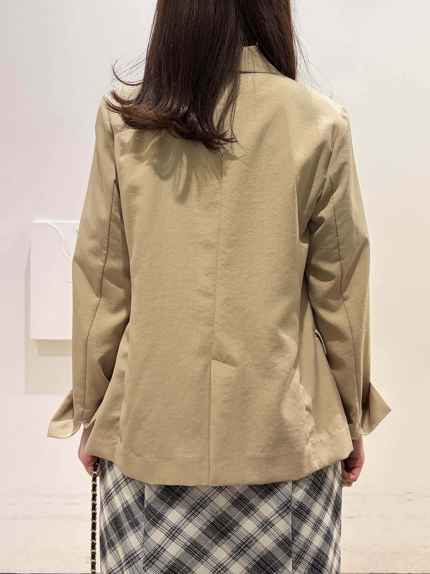 MOMOさんの「index｜《再入荷》ダブルブレストテーラードジャケット【接触冷感／吸水速乾／イージーアイロン／防シワ／洗濯機O」を使ったコーディネート