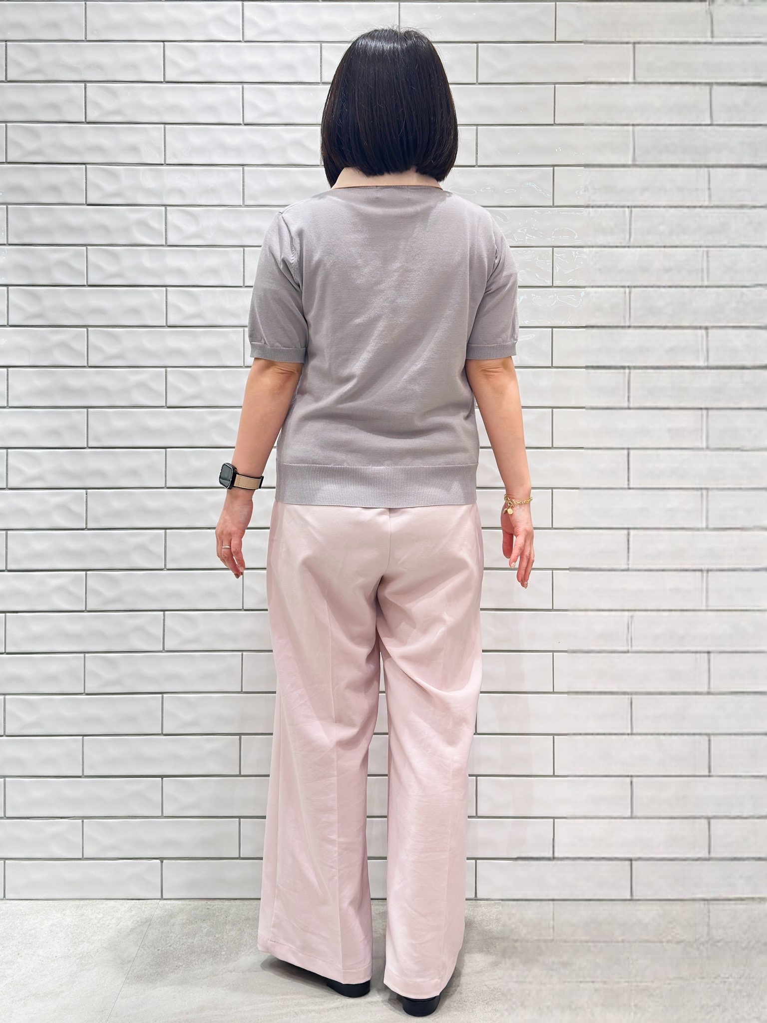 Minさんの「OPAQUE.CLIP｜2WAY衿付きニット【洗濯機OK】」を使ったコーディネート