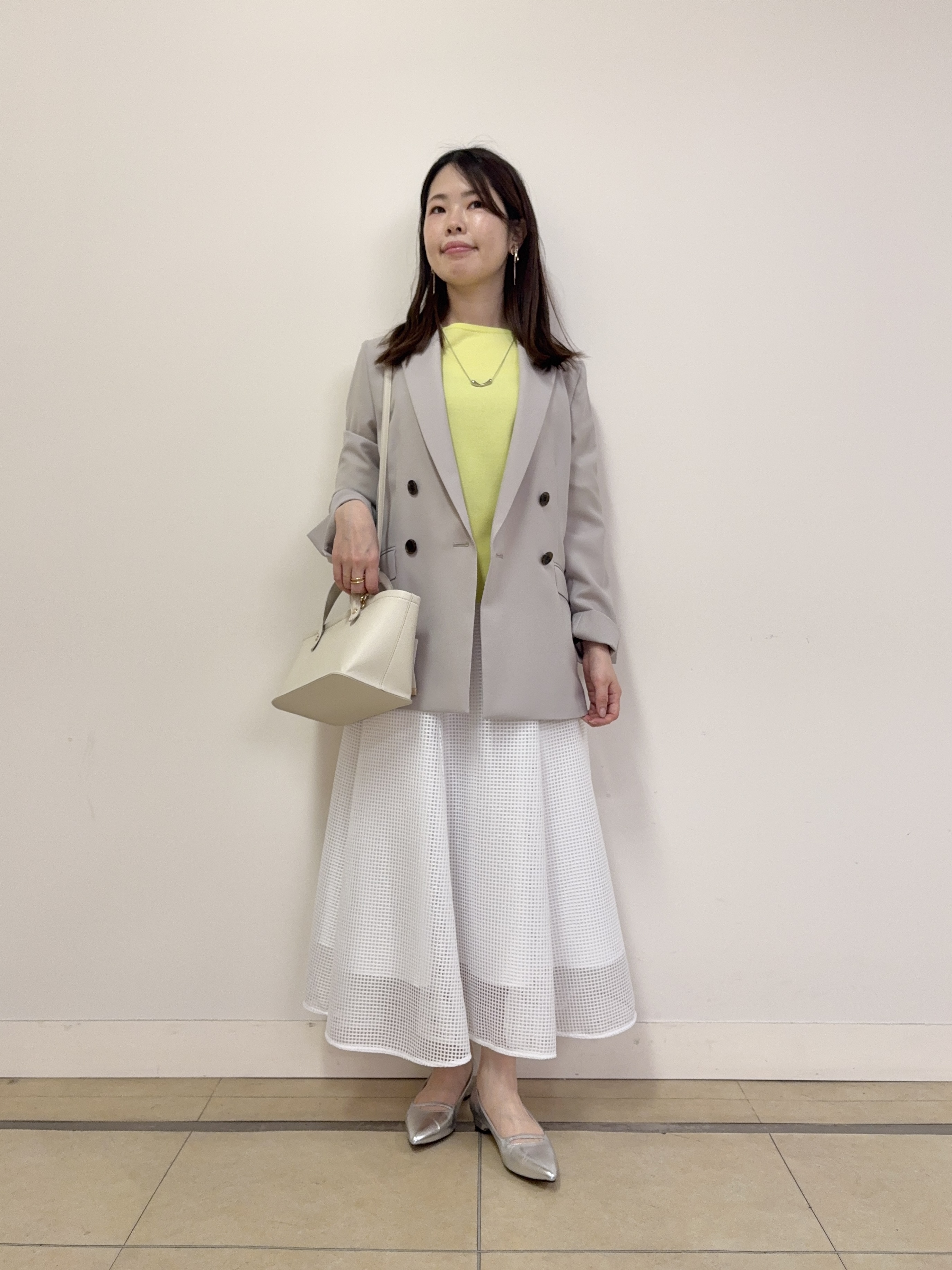 asamiさんの「UNTITLED｜【新色追加/セットアップ可】エアリー ダブルブレストジャケット」を使ったコーディネート