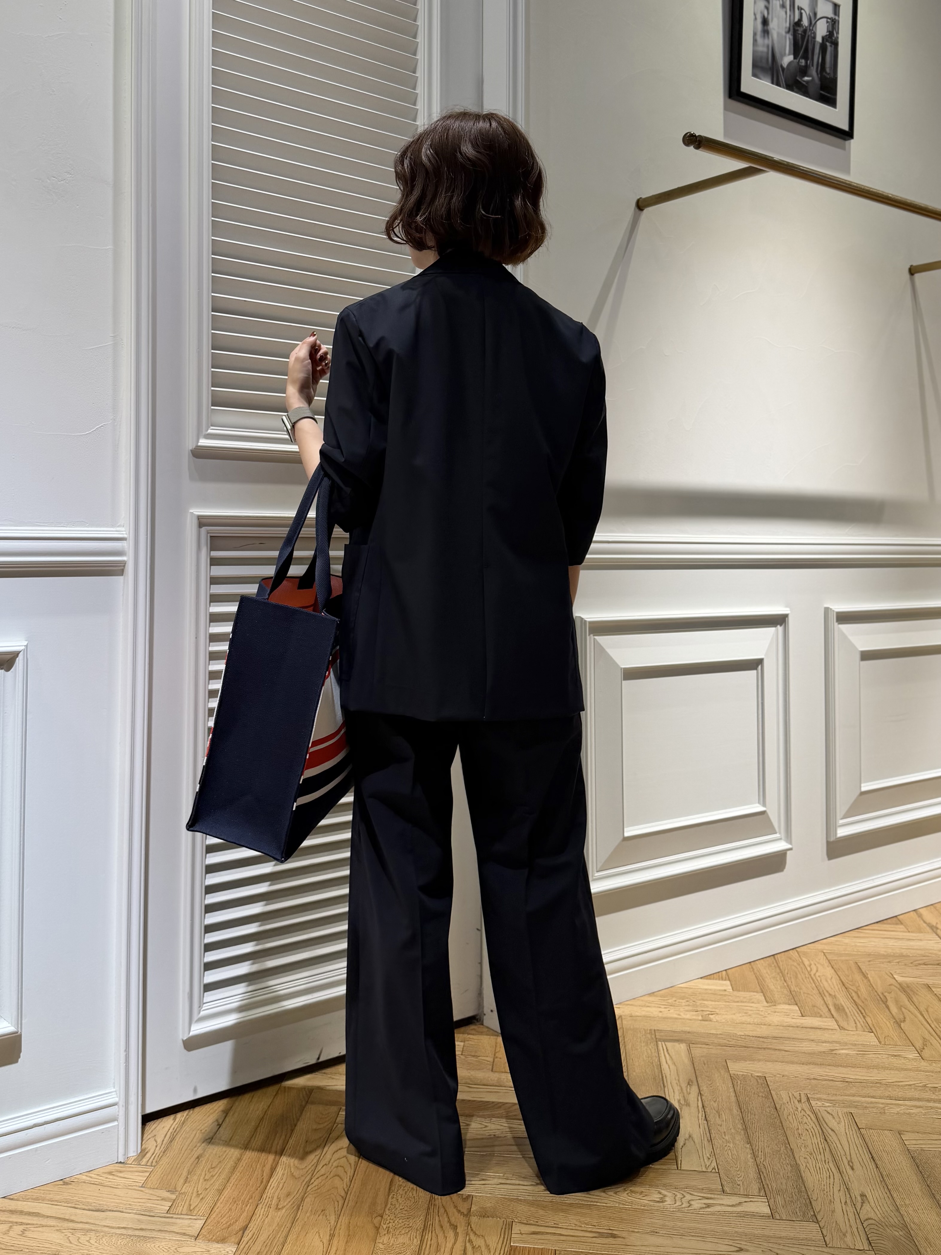 つじ まこさんの「DRESSTERIOR｜【接触冷感/セットアップ可】 2WAYストレッチスリークオータージャケット」を使ったコーディネート