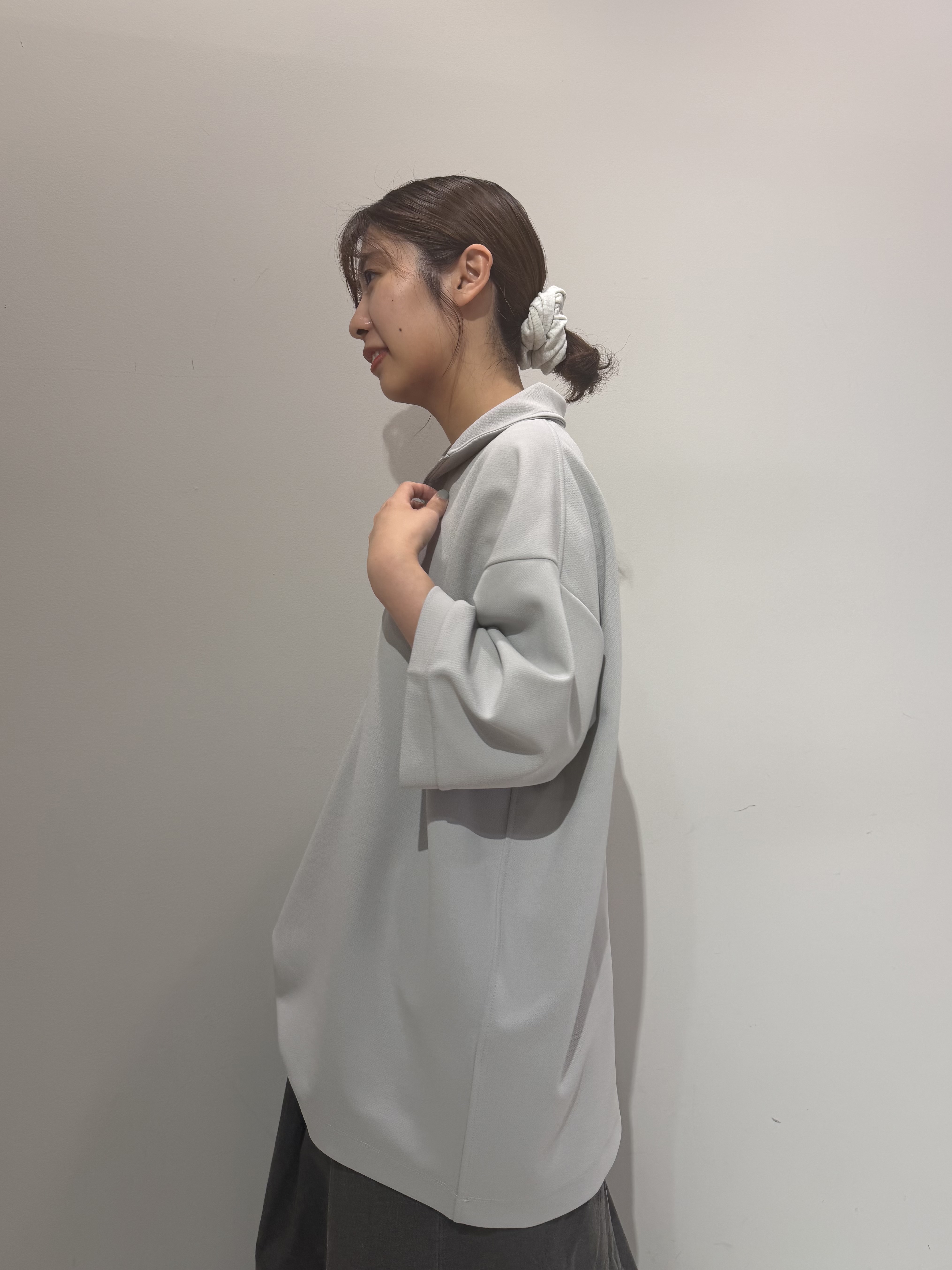 abeさんの「tk.TAKEO KIKUCHI｜【コレ1枚できまる！】ジョーゼットスタンドハーフジップカットソー/ハーフジップ/大人/夏/夏服/シン」を使ったコーディネート