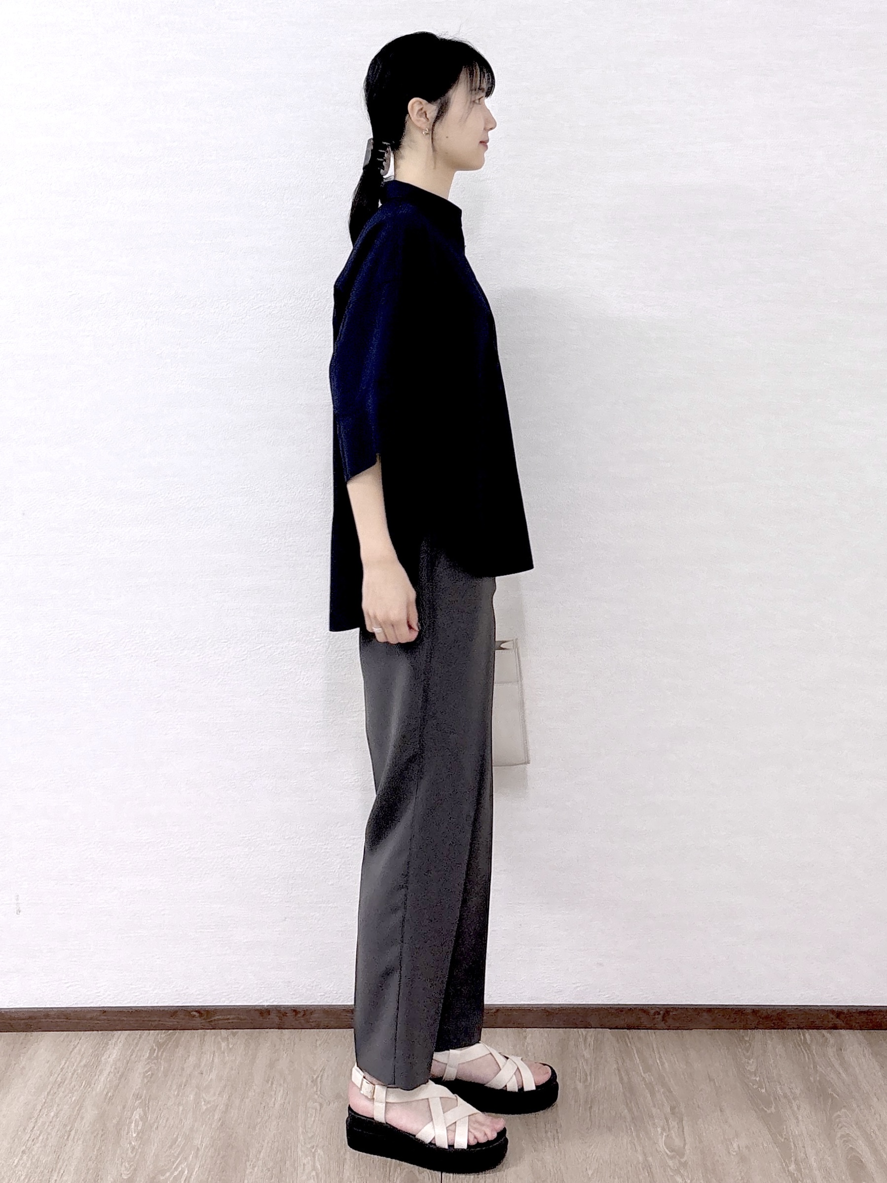 sachikoさんの「OPAQUE.CLIP｜【接触冷感】ハーフスリーブシャツ《洗濯機OK／防シワ加工》」を使ったコーディネート