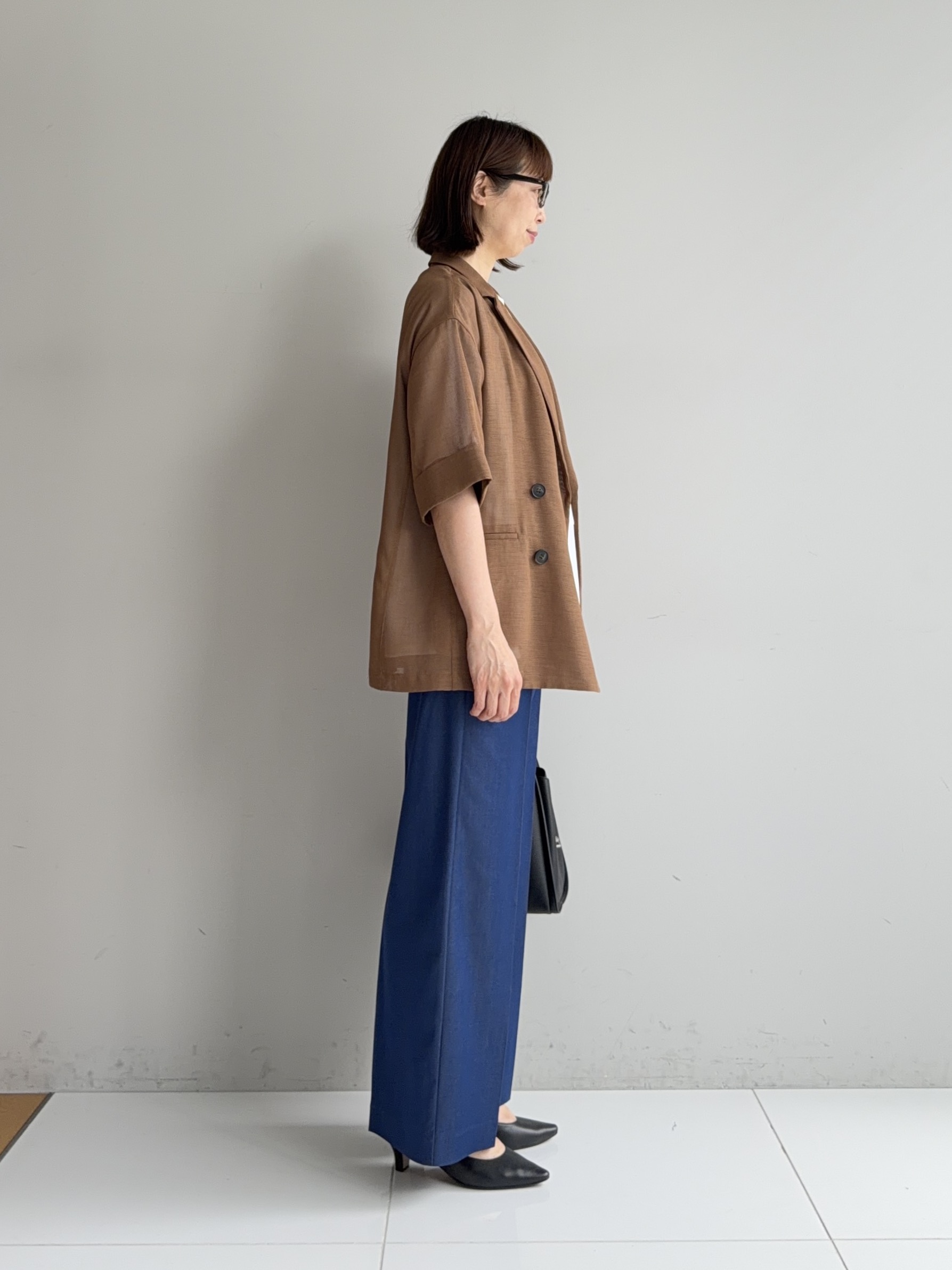 murayamaさんの「INDIVI｜【洗える／UVケア／SETUP可能】デニムライクワイドパンツ」を使ったコーディネート