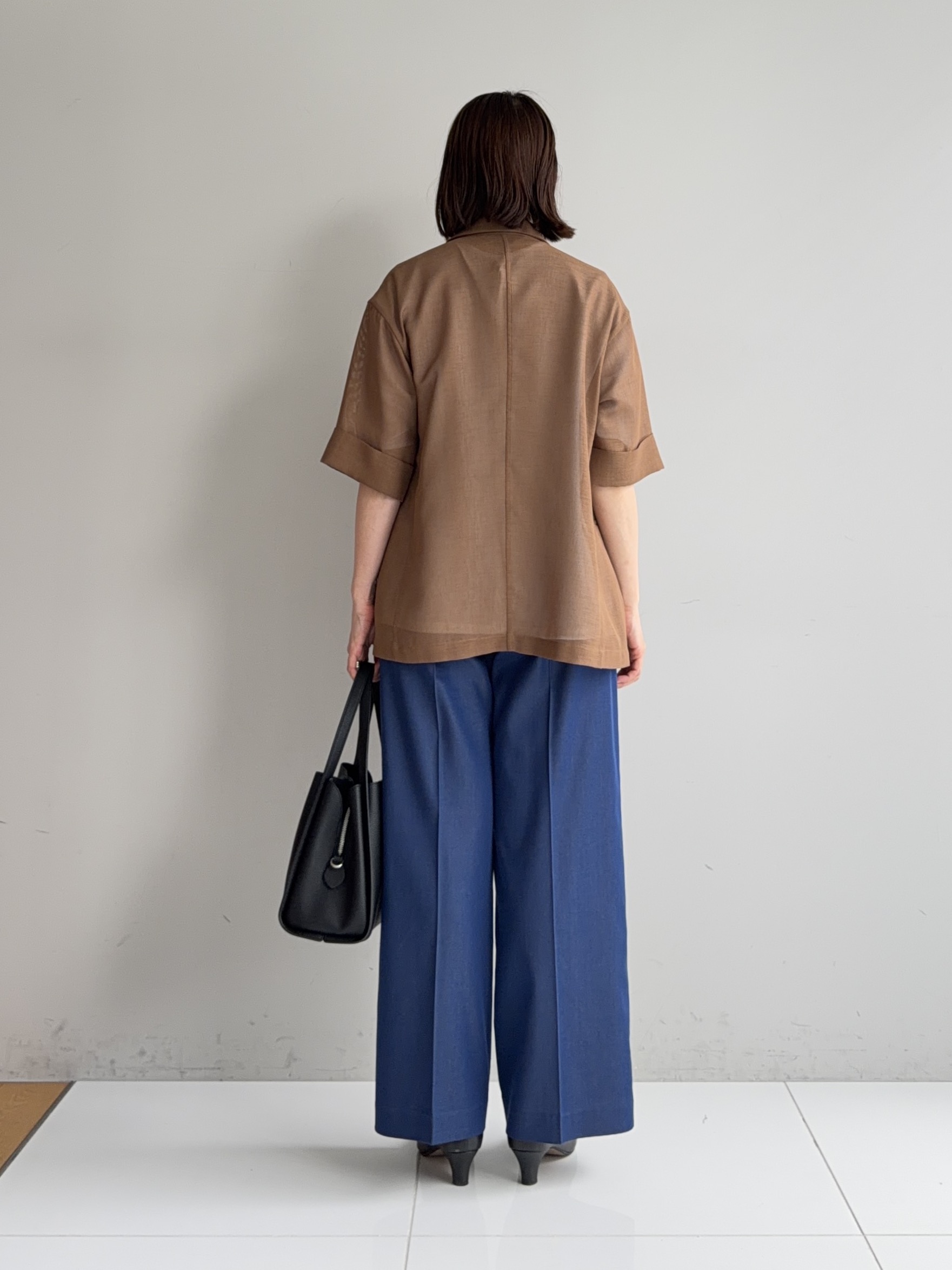murayamaさんの「INDIVI｜【洗える／UVケア／SETUP可能】デニムライクワイドパンツ」を使ったコーディネート