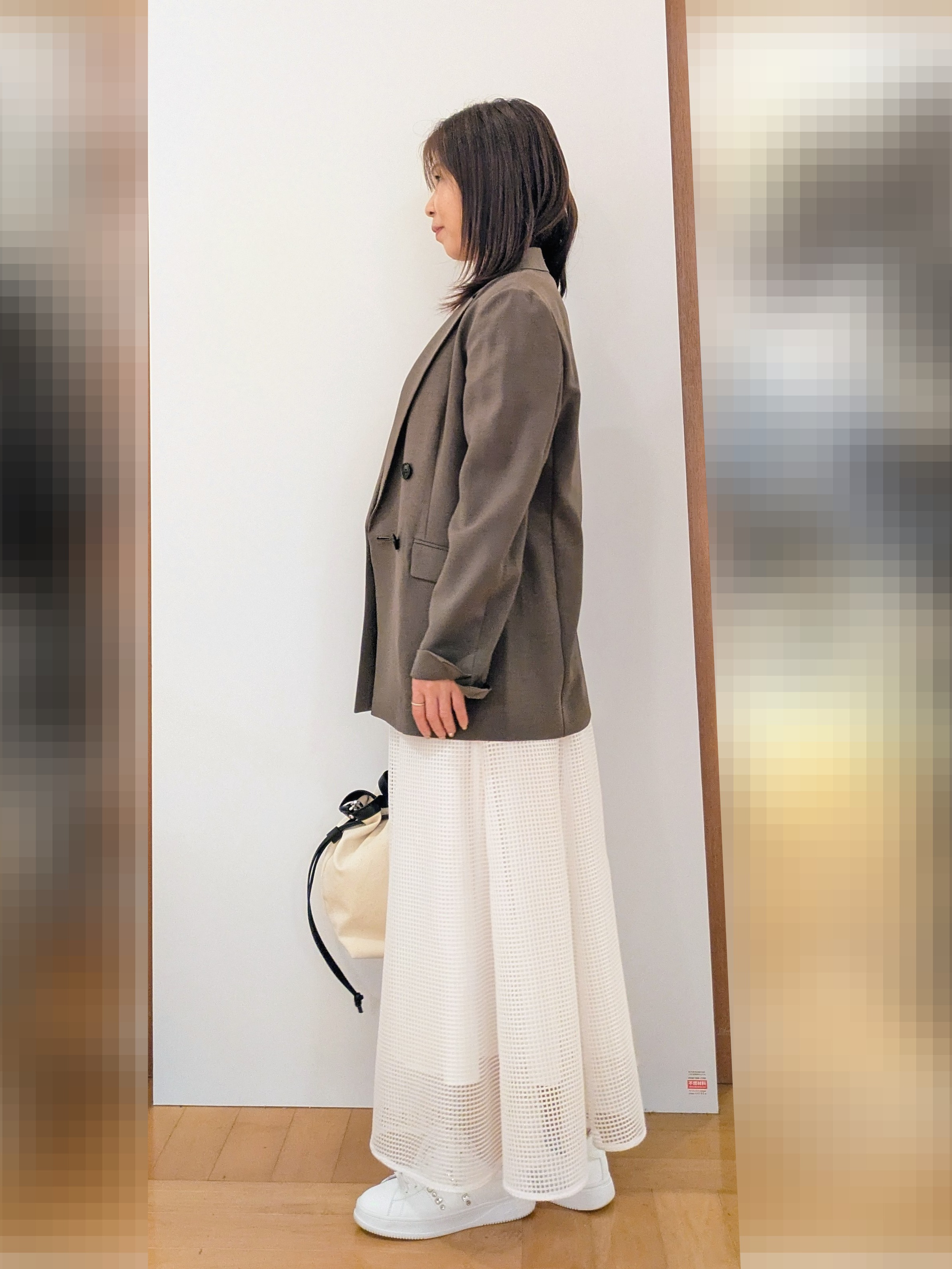 laverさんの「UNTITLED｜【新色追加/セットアップ可】エアリー ダブルブレストジャケット」を使ったコーディネート