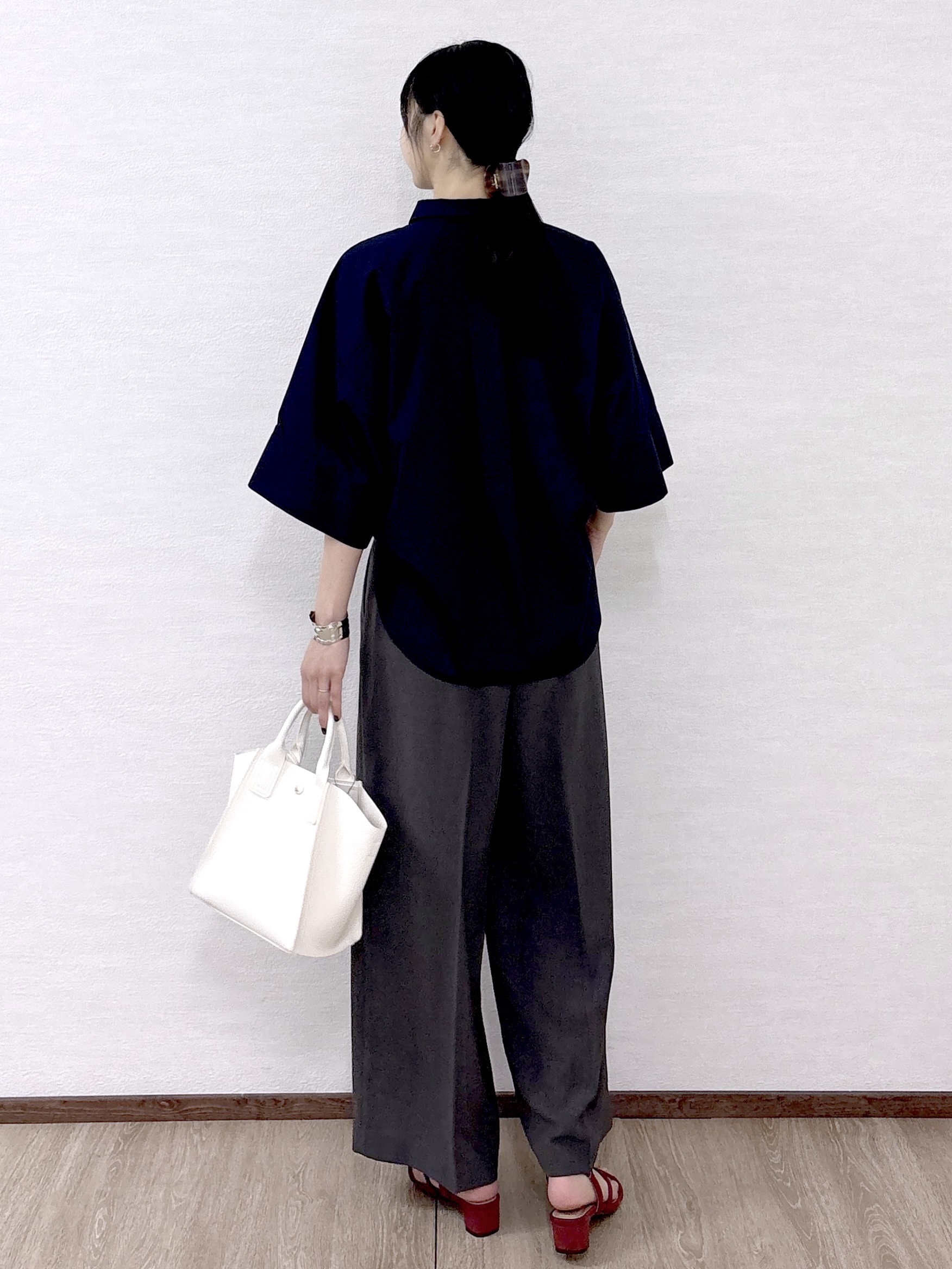 sachikoさんの「OPAQUE.CLIP｜【接触冷感】ハーフスリーブシャツ《洗濯機OK／防シワ加工》」を使ったコーディネート