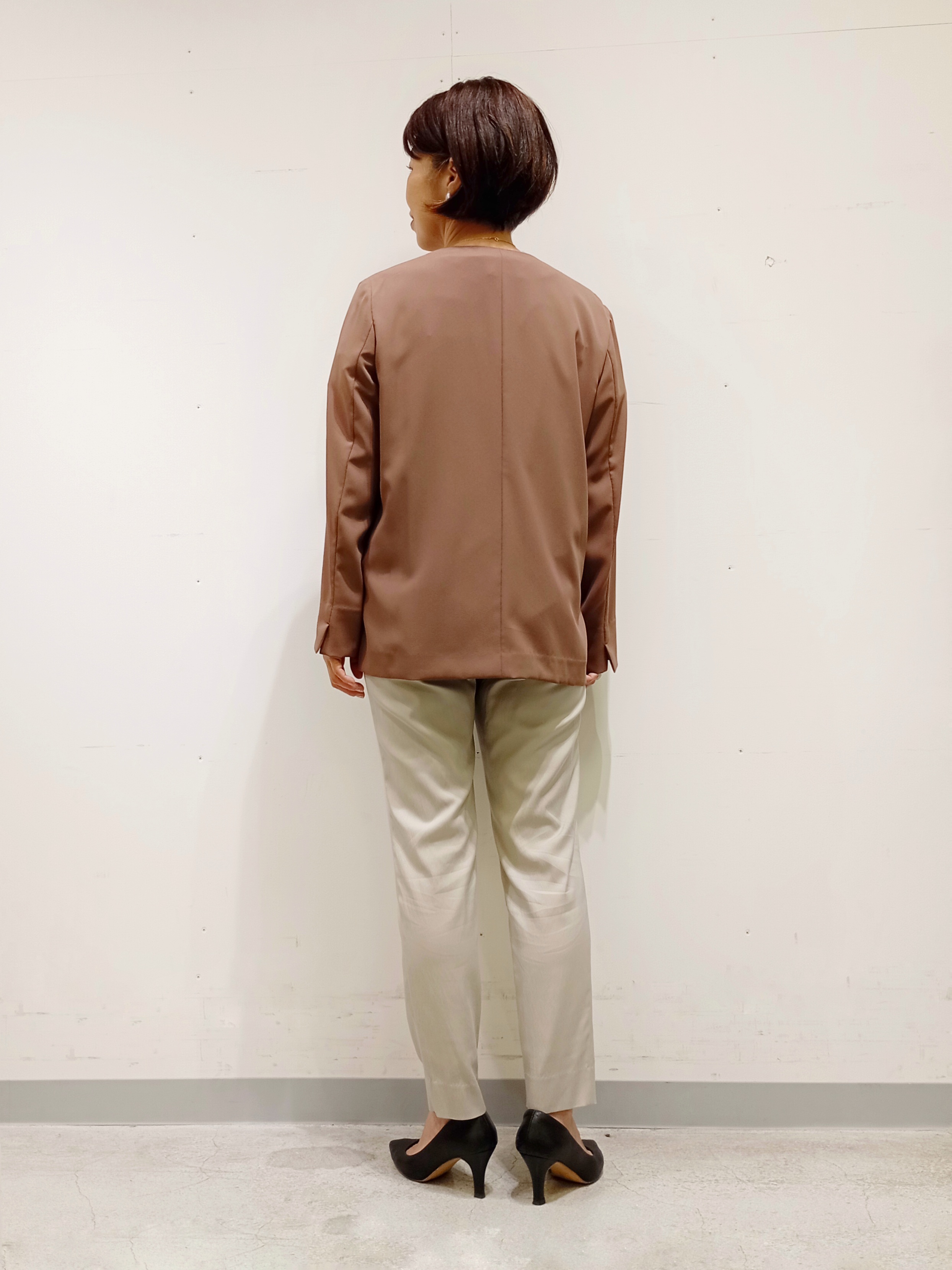 Kさんの「INDIVI｜【接触冷感／透湿／着る日傘】ノーカラージャケット」を使ったコーディネート