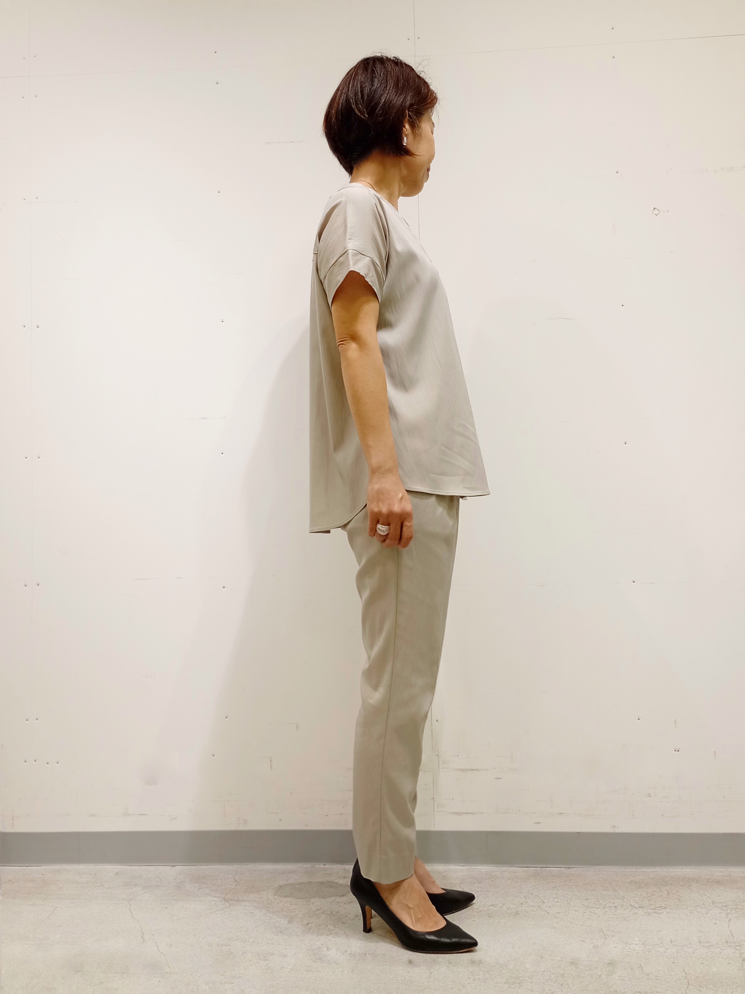 Kさんの「INDIVI｜【接触冷感／透湿／着る日傘】ノーカラージャケット」を使ったコーディネート
