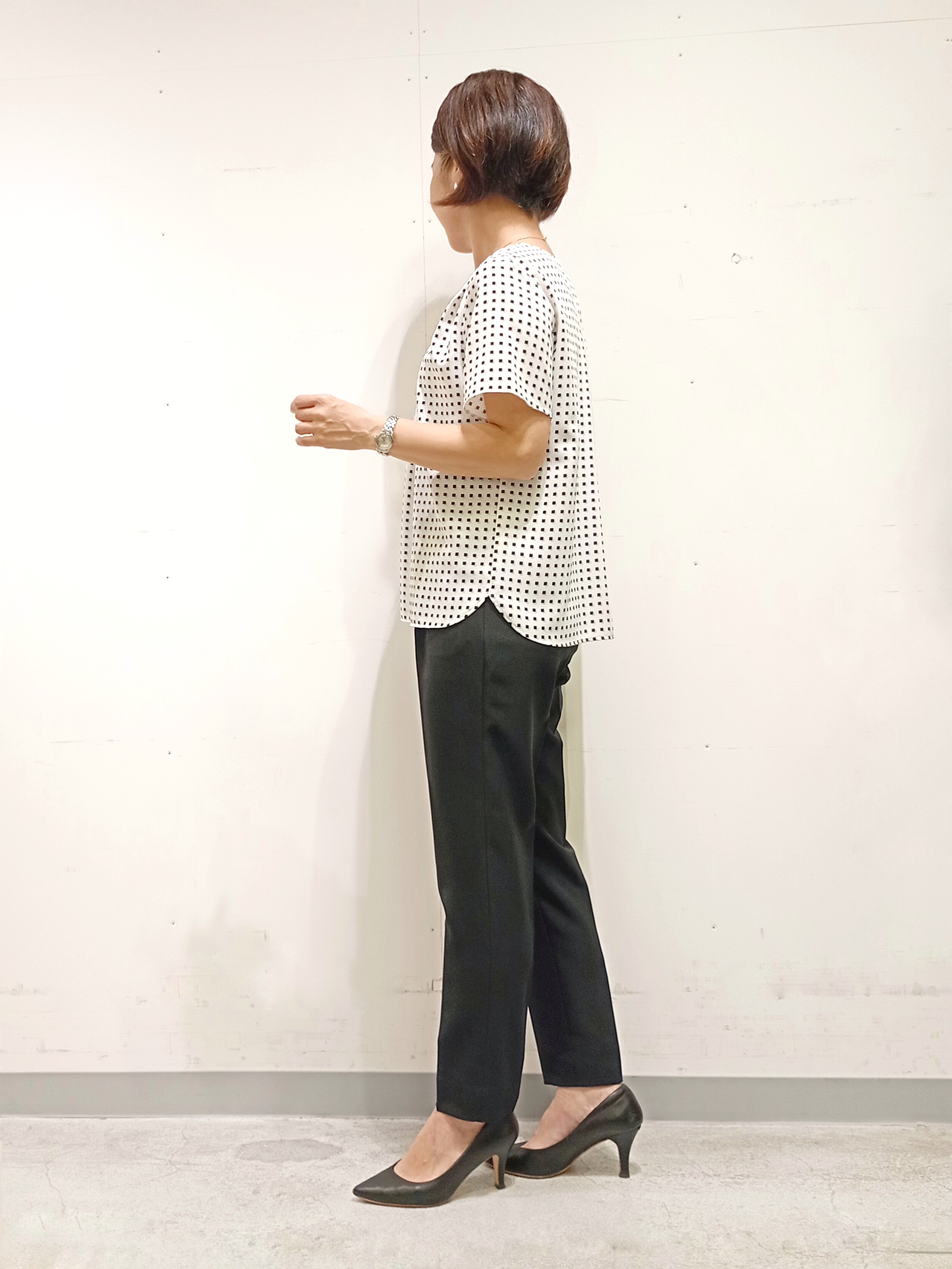 Kさんの「INDIVI｜【定番スーツ／UVケア／洗える】ウール調テーラードジャケット」を使ったコーディネート