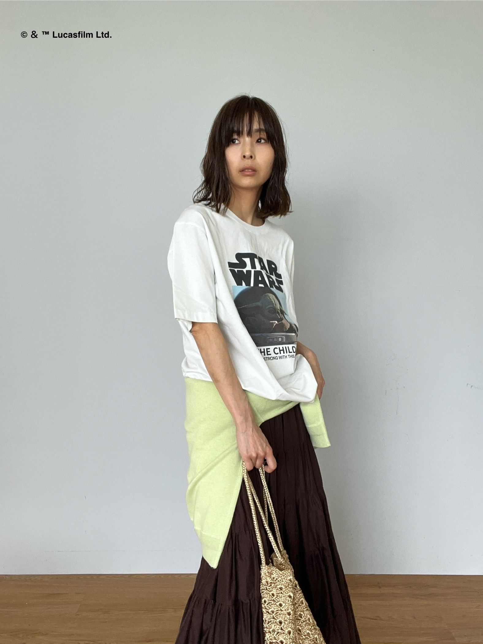 misaさんの「DRESSTERIOR｜【再入荷/接触冷感】STAR WARS カプセルグローグTシャツ」を使ったコーディネート