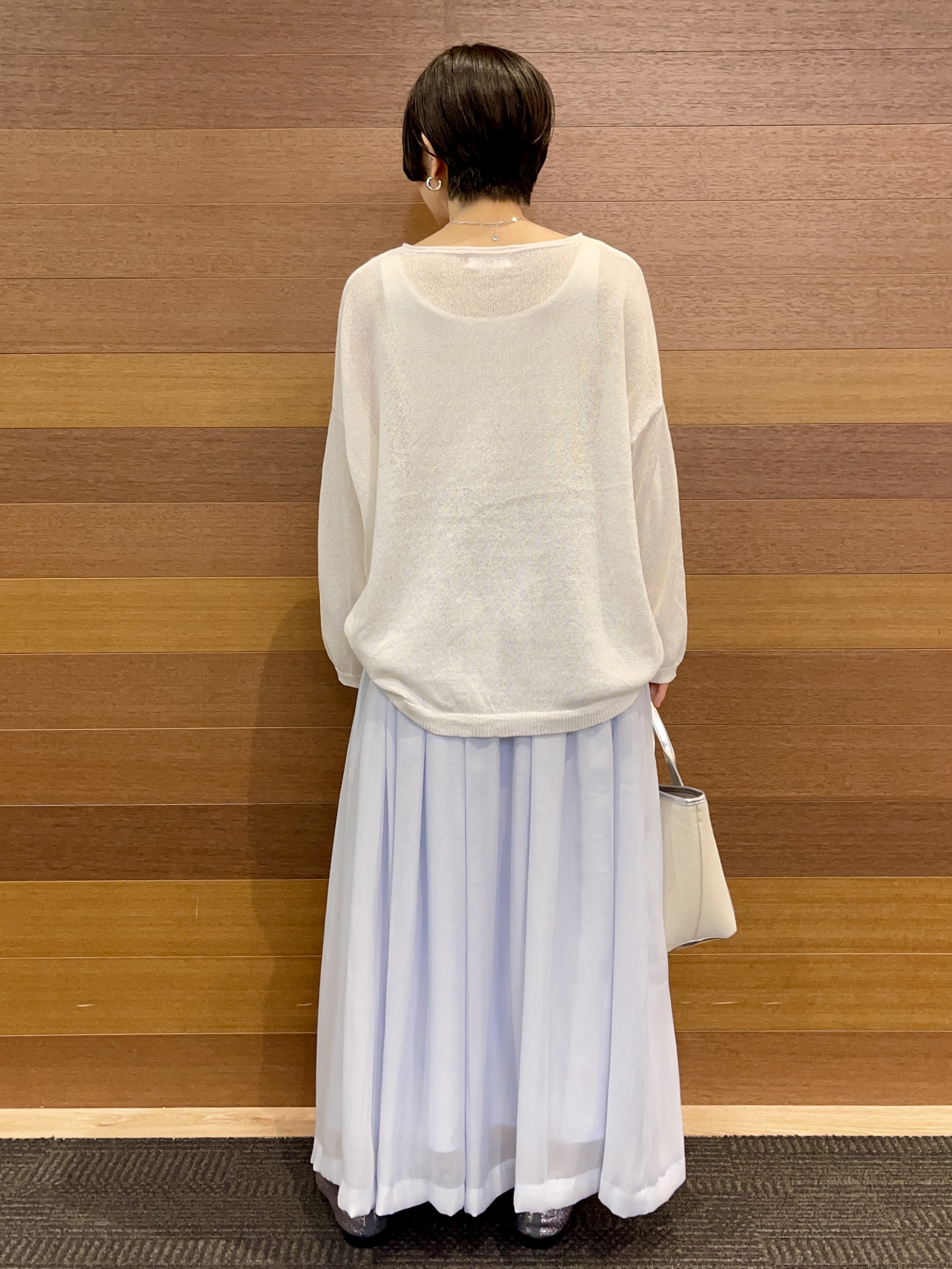 umiさんの「OPAQUE.CLIP｜麻混リラクシーニット【洗濯機OK】」を使ったコーディネート