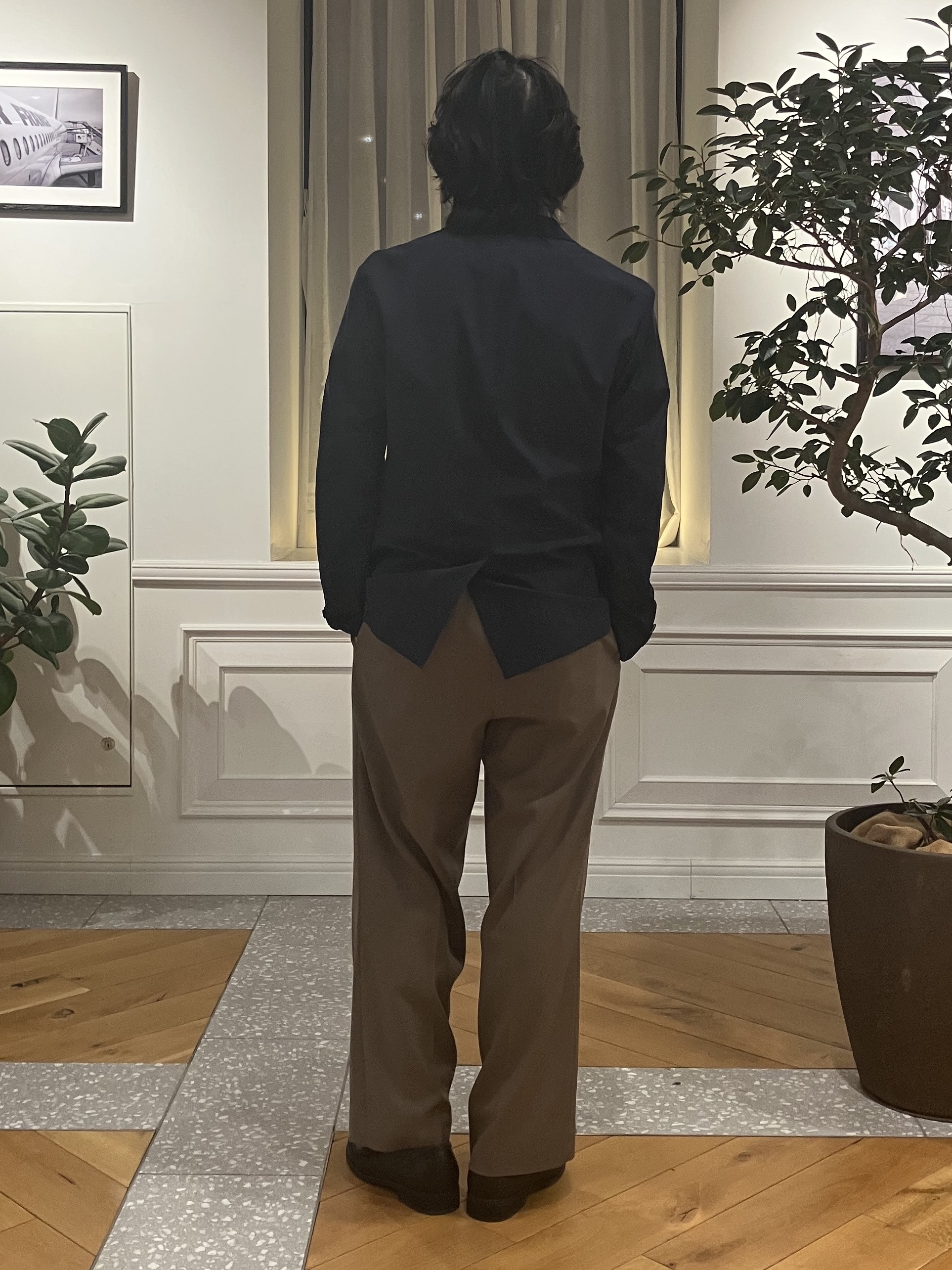 junyaさんの「DRESSTERIOR｜【セットアップ可/MonoMax4月号掲載/Safari5月号掲載】CARREMAN ストレッチジャ」を使ったコーディネート