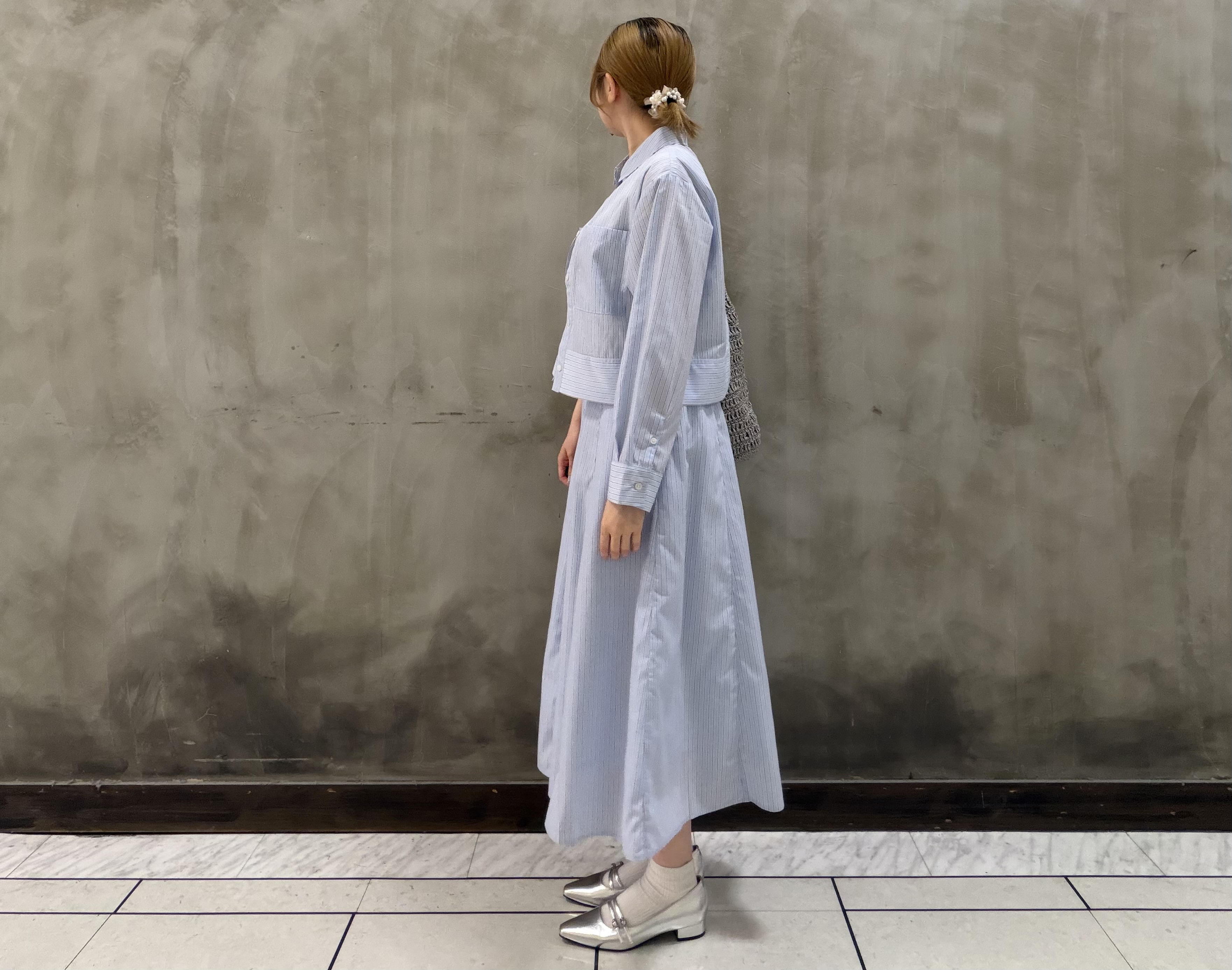 maiさんの「grove｜【イージーケア】麻混クロップドシャツ」を使ったコーディネート