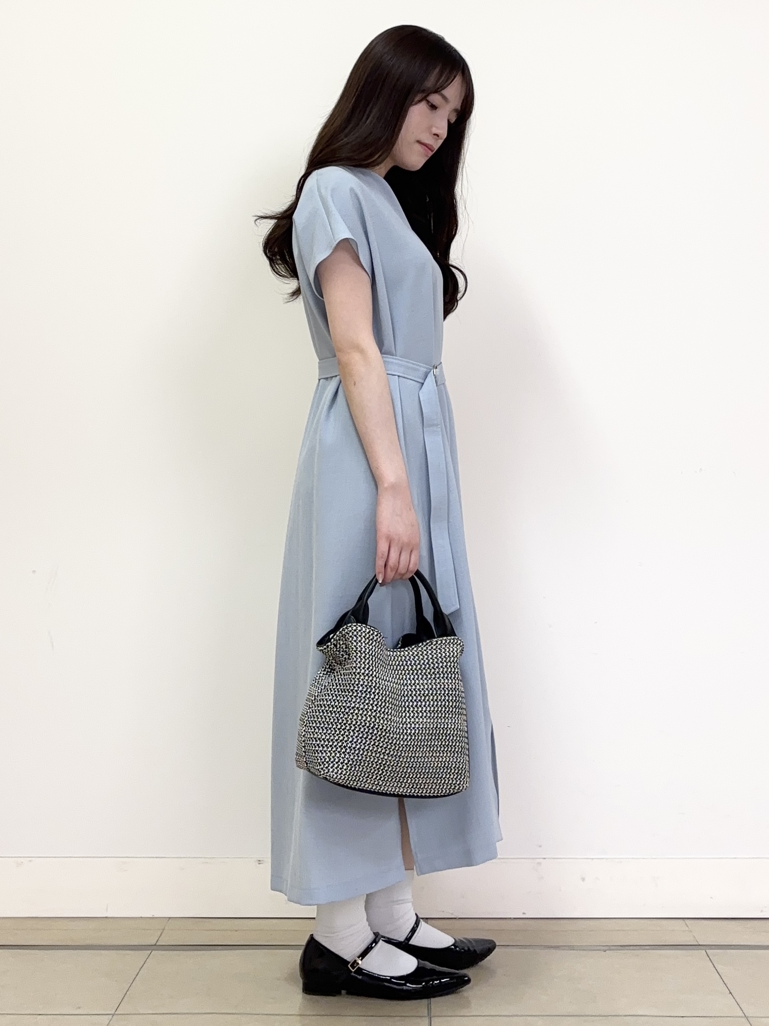 あやかさんの「UNTITLED｜【UV/接触冷感/遮熱/通気性】スラブバンドカラーワンピース」を使ったコーディネート