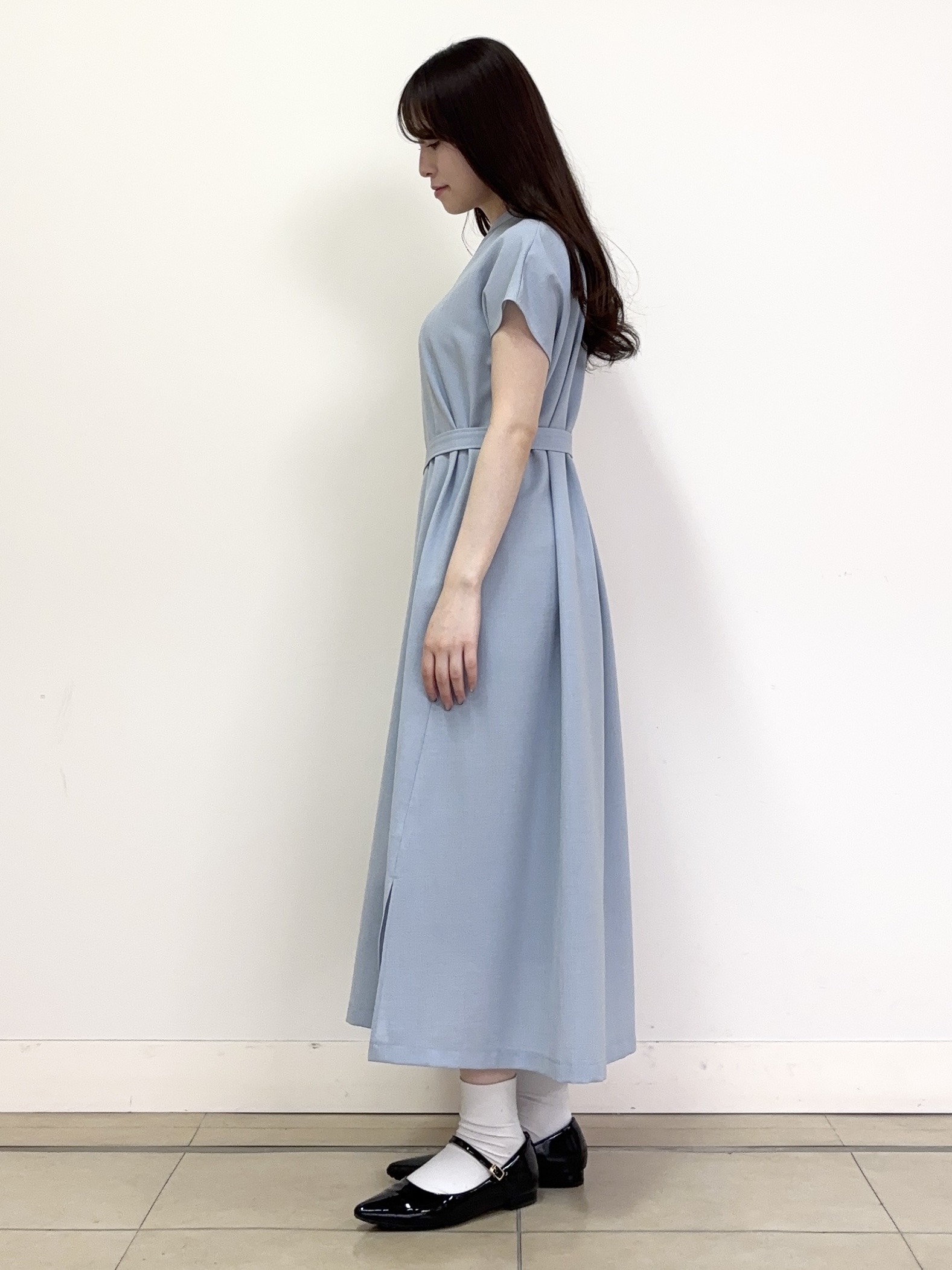 あやかさんの「UNTITLED｜【UV/接触冷感/遮熱/通気性】スラブバンドカラーワンピース」を使ったコーディネート