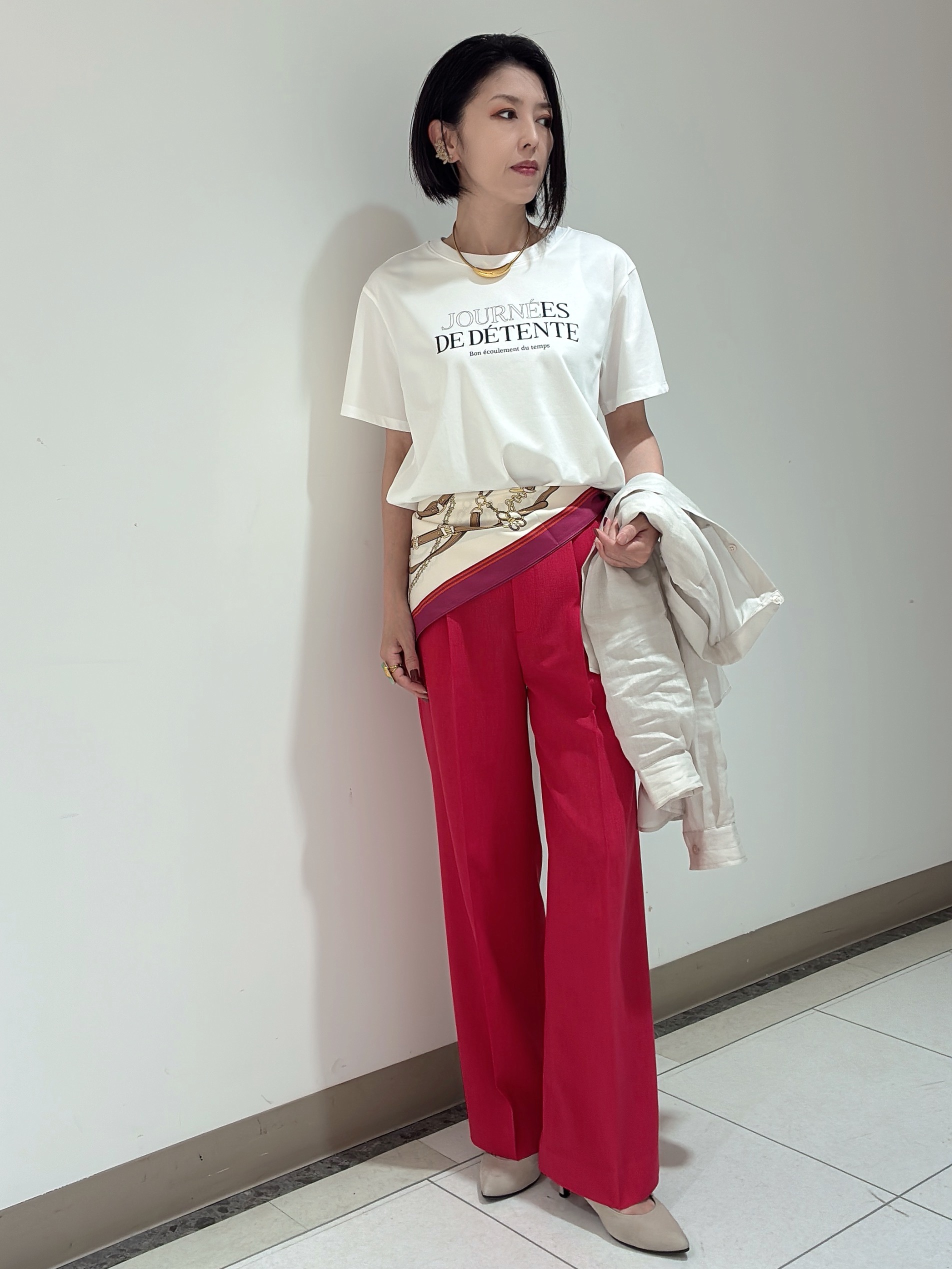 環さんの「UNTITLED｜【接触冷感】ドライタッチシャツ」を使ったコーディネート
