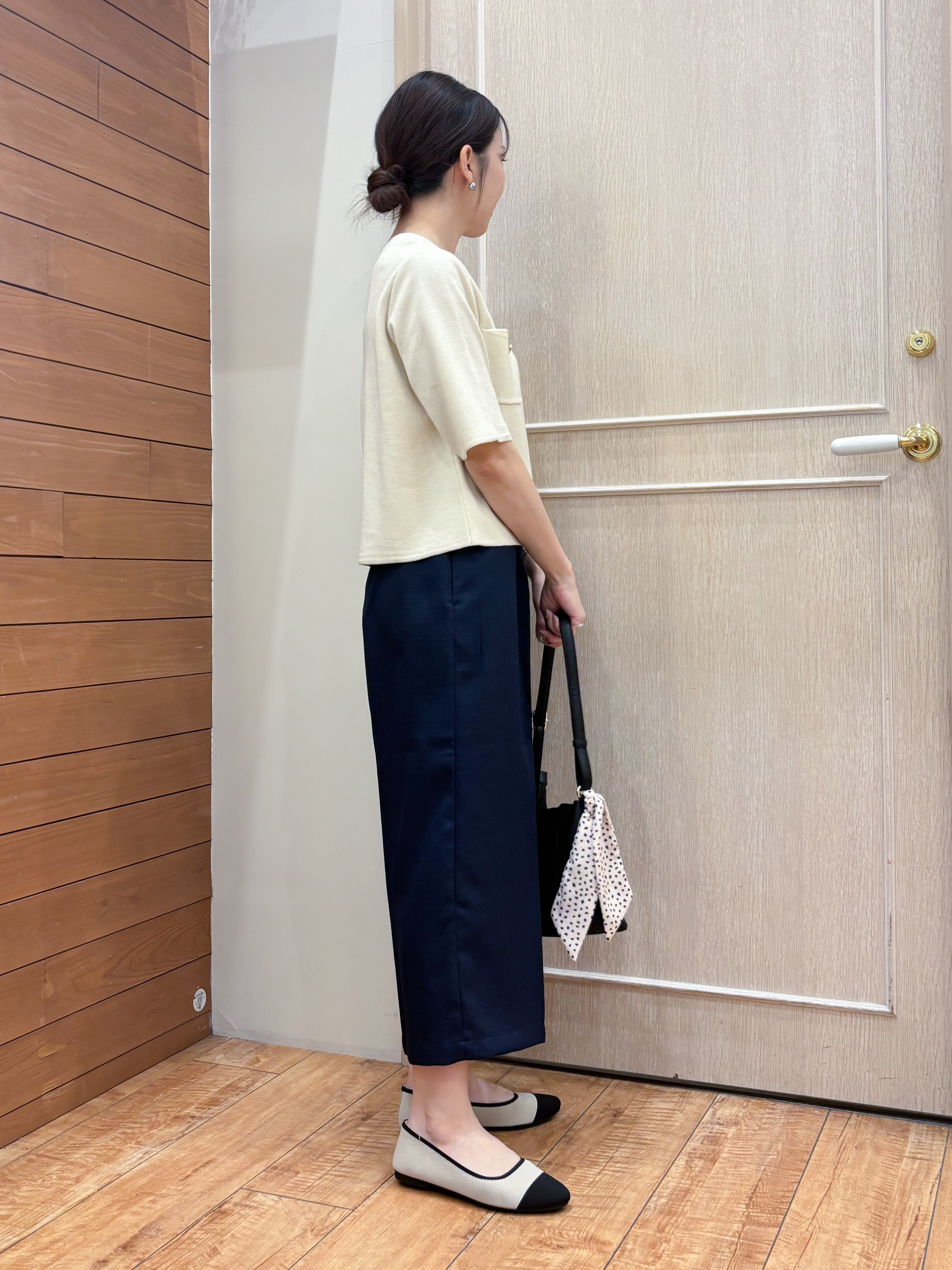 なみさんの「SHOO･LA･RUE｜【S-LL】ロープベルトが爽やか ガウチョパンツ」を使ったコーディネート