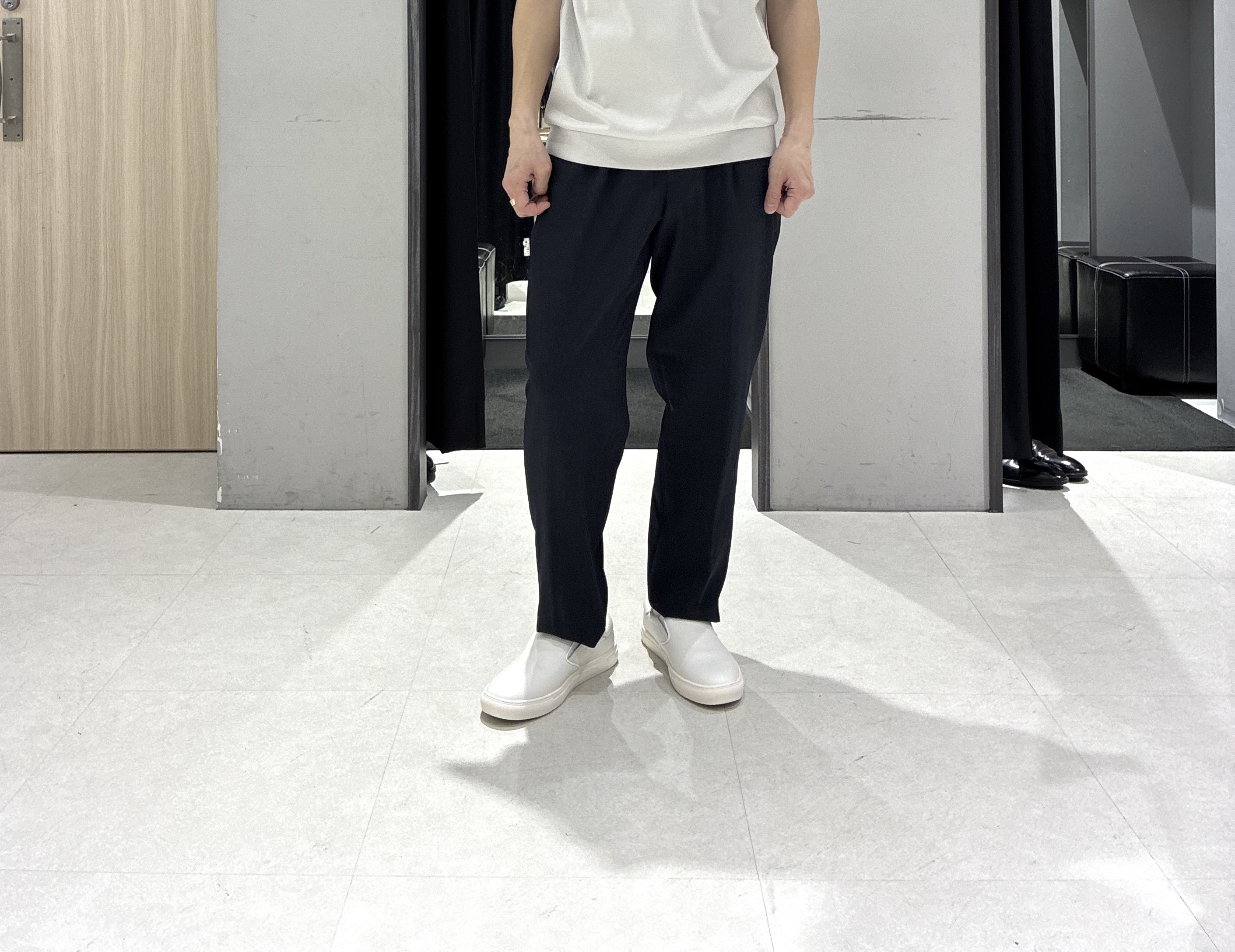 わいずみさんの「TAKEO KIKUCHI｜【通気性】トリコットサッカー 7分袖シャツ」を使ったコーディネート