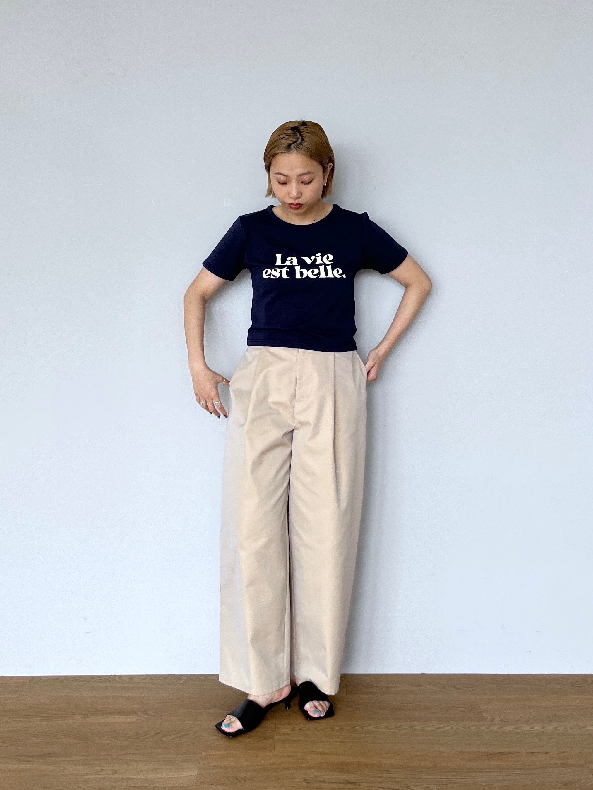 Harukaさんの「INDIVI｜サッカーオフショルブラウス【再入荷／2WAY】」を使ったコーディネート